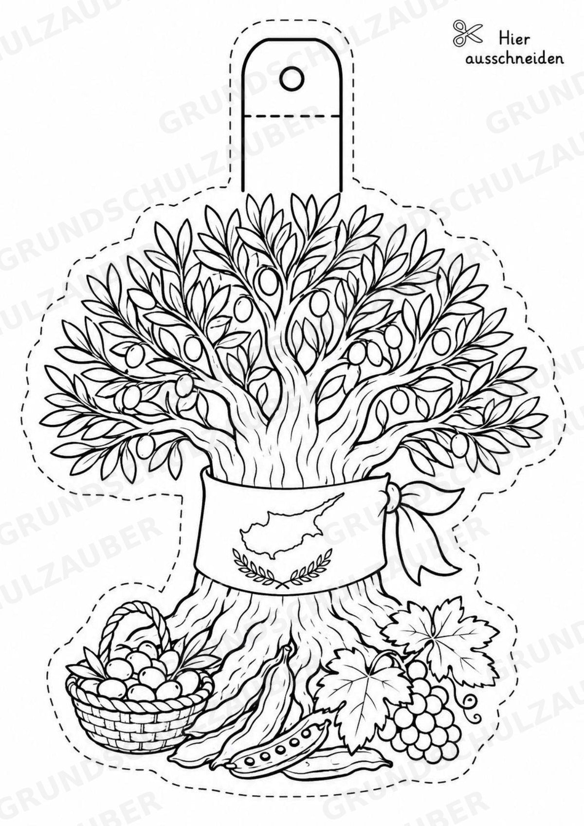 Zypern – Fensterdeko – Basteln – Ausmalbild – Ausschneiden – 15 Vorlagen – Materialseite 9