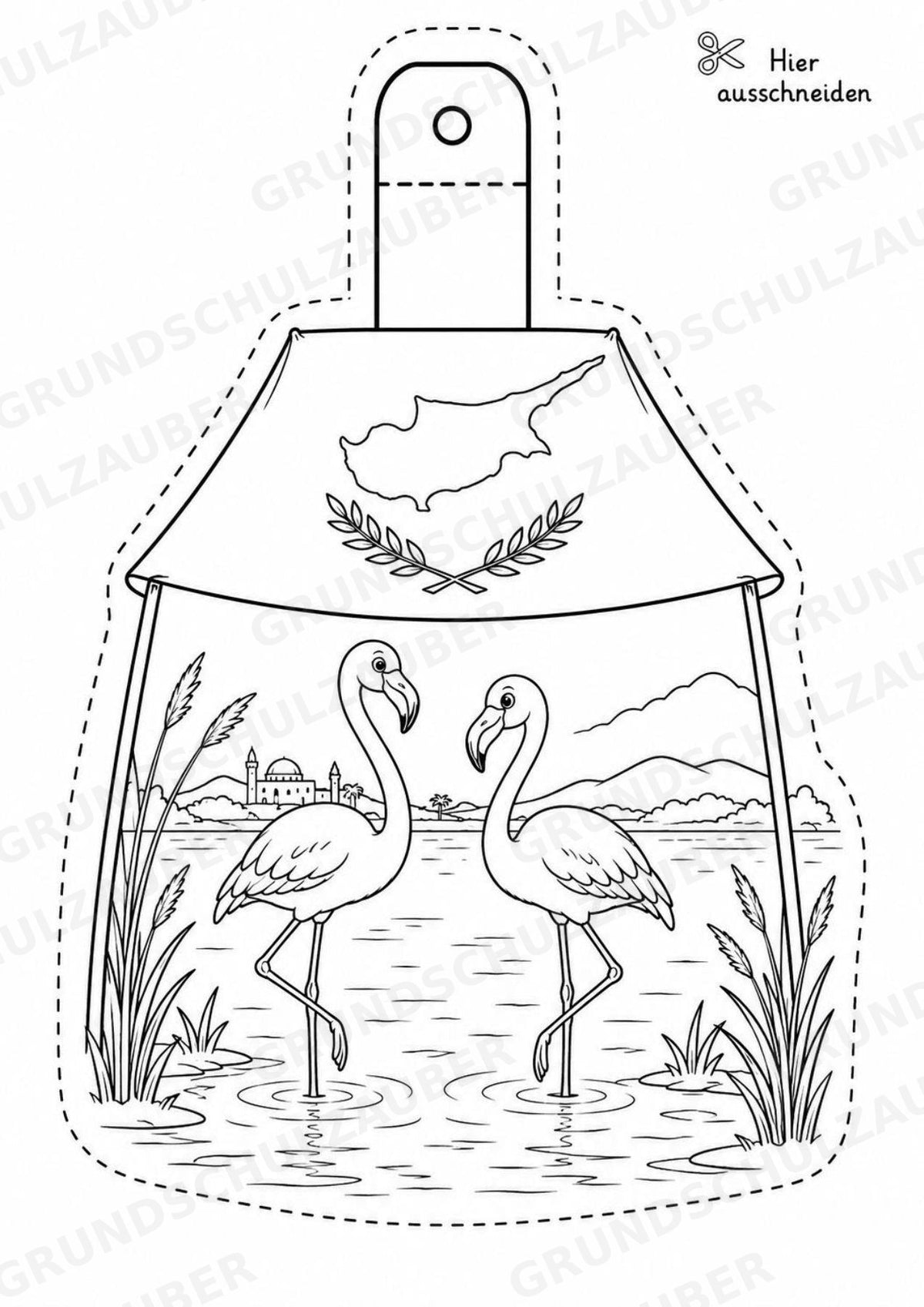 Zypern – Fensterdeko – Basteln – Ausmalbild – Ausschneiden – 15 Vorlagen – Materialseite 12
