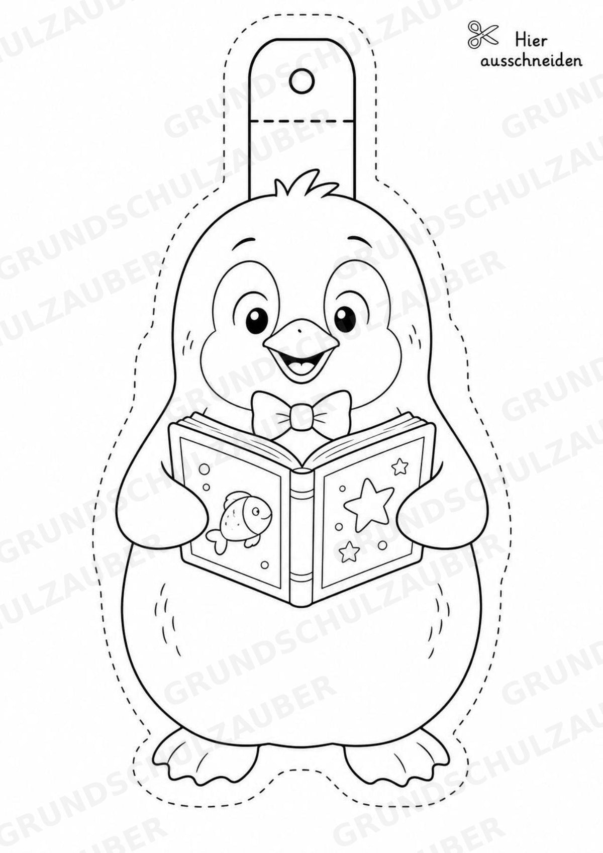 Pinguin – Fensterdeko – Basteln – Ausmalbild – Ausschneiden – 15 Vorlagen – Materialseite 6
