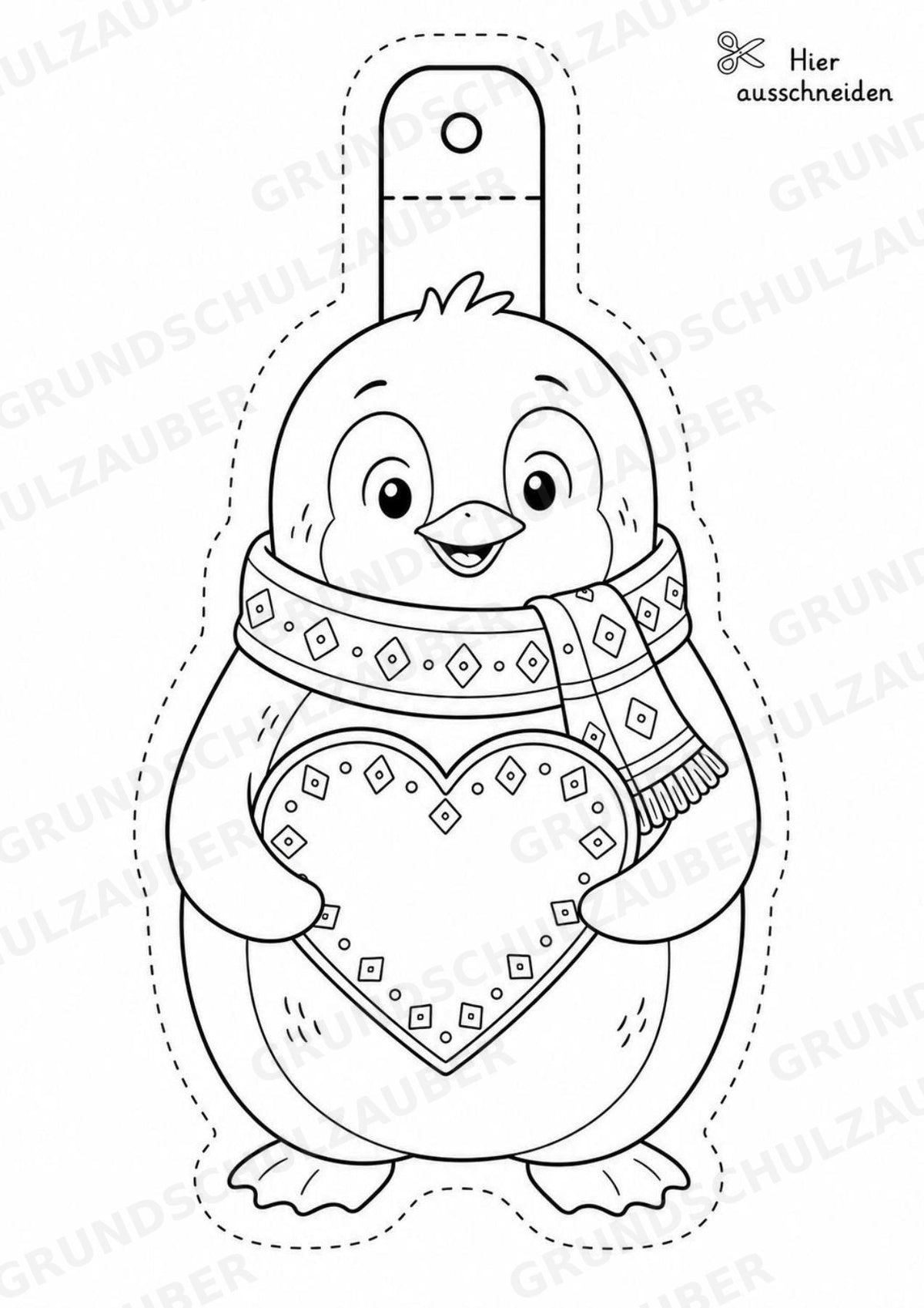 Pinguin – Fensterdeko – Basteln – Ausmalbild – Ausschneiden – 15 Vorlagen – Materialseite 8