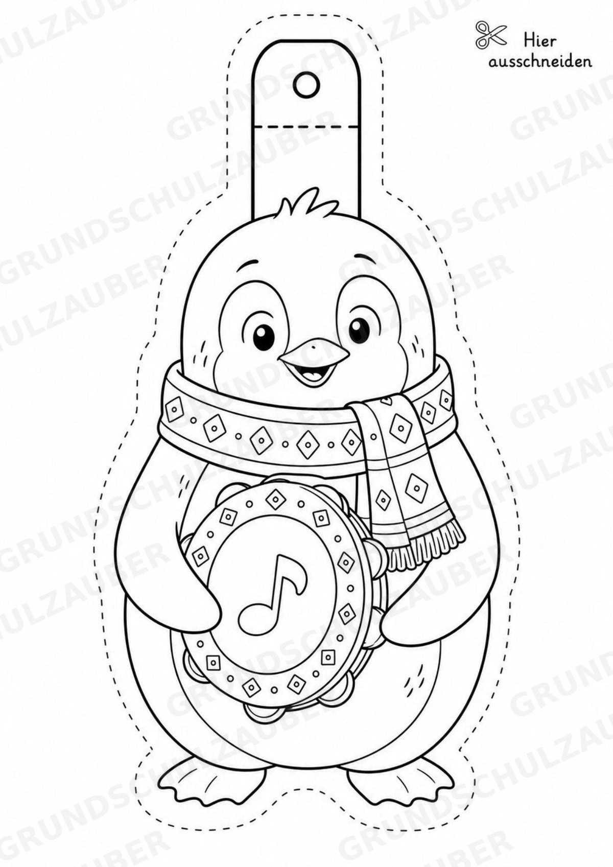 Pinguin – Fensterdeko – Basteln – Ausmalbild – Ausschneiden – 15 Vorlagen – Materialseite 10