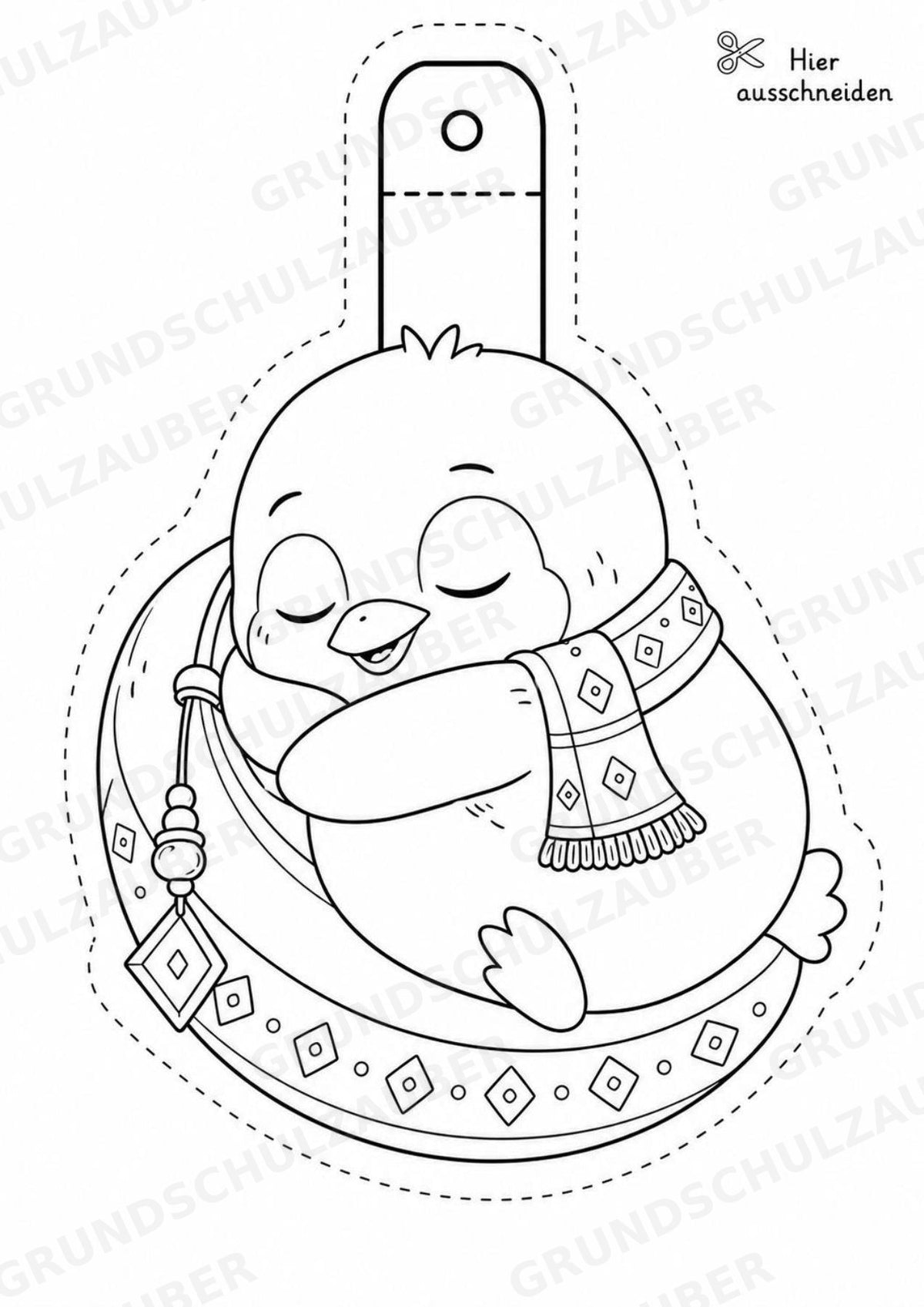 Pinguin – Fensterdeko – Basteln – Ausmalbild – Ausschneiden – 15 Vorlagen – Materialseite 11