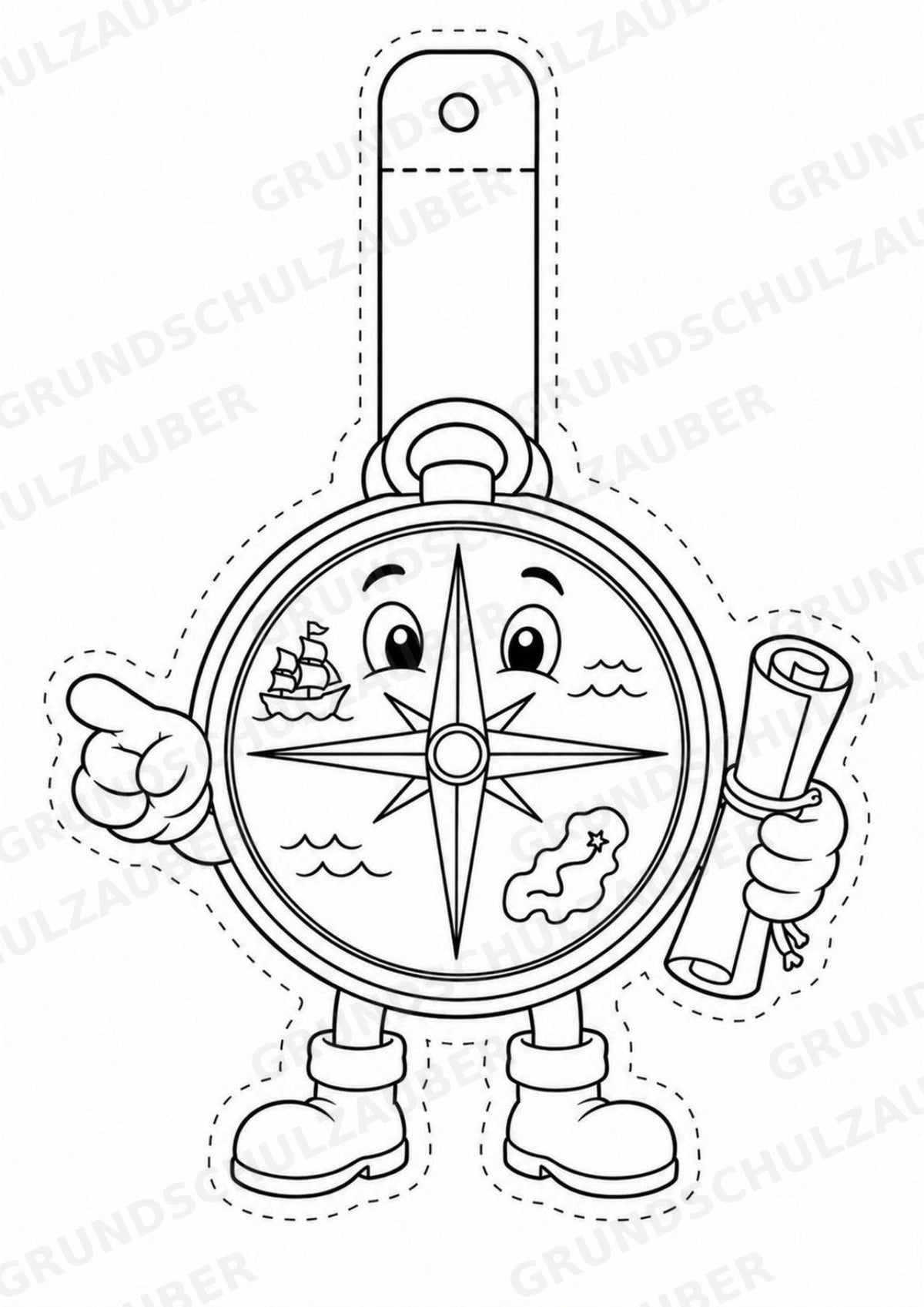 Piraten – Fensterdeko – Basteln – Ausmalbild – Ausschneiden – 15 Vorlagen – Materialseite 10