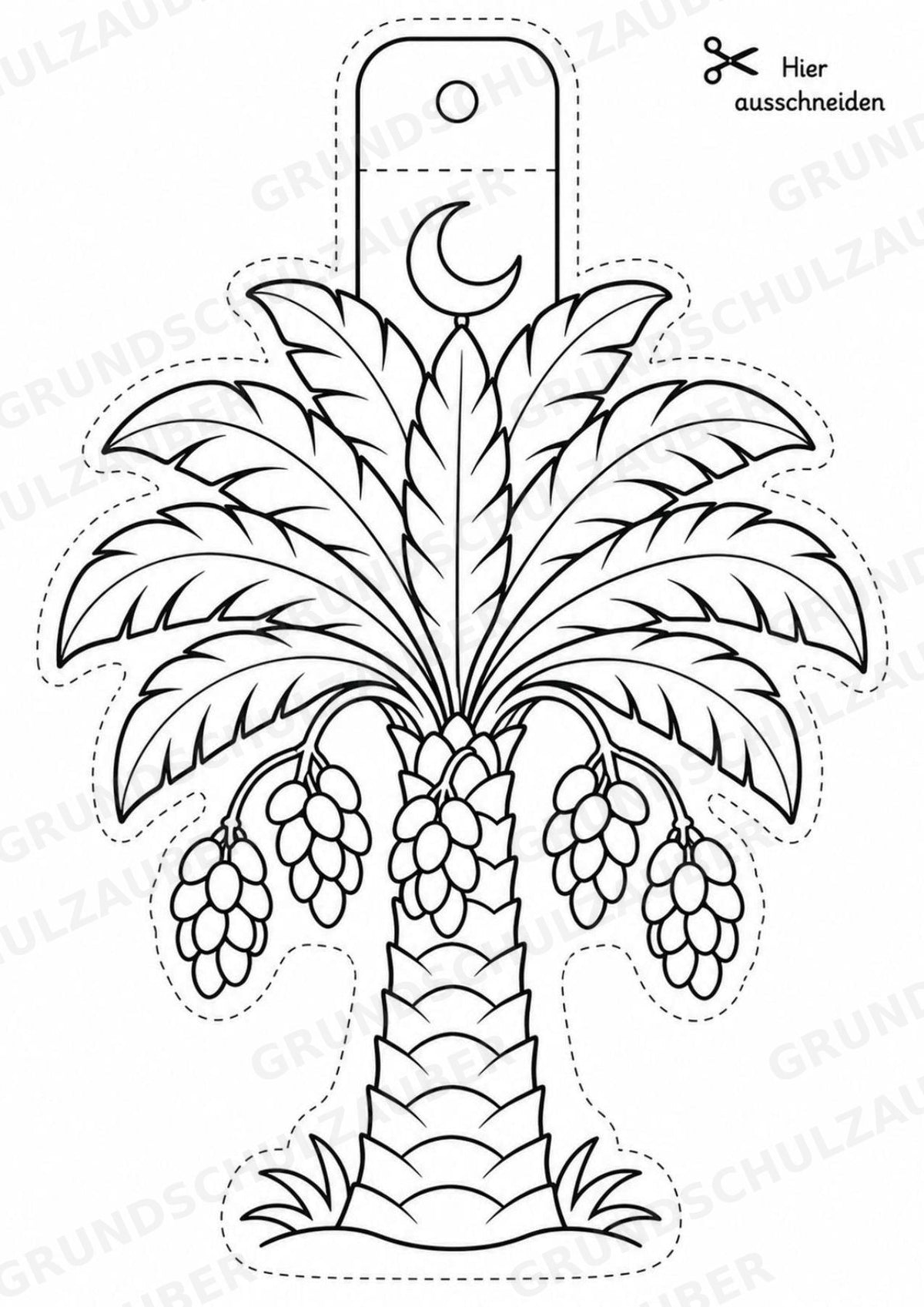 Ramadan – Fensterdeko – Basteln – Ausmalbild – Ausschneiden – 15 Vorlagen – Materialseite 9