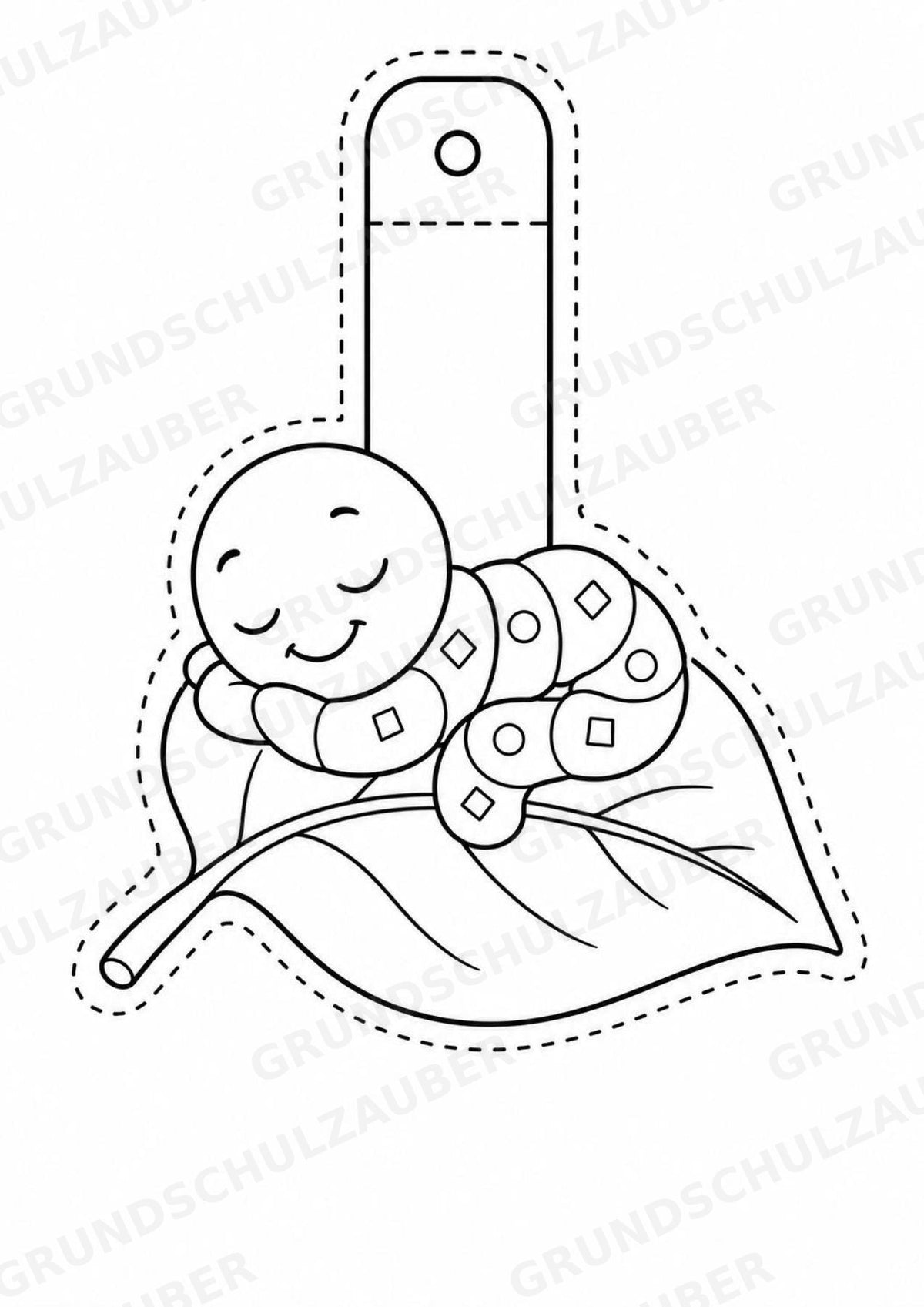 Regenwürmer – Fensterdeko – Basteln – Ausmalbild – Ausschneiden – 15 Vorlagen – Materialseite 11