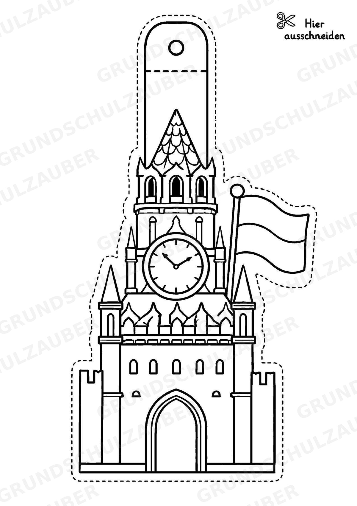 Russland – Fensterdeko – Basteln – Ausmalbild – Ausschneiden – 15 Vorlagen – Materialseite 7