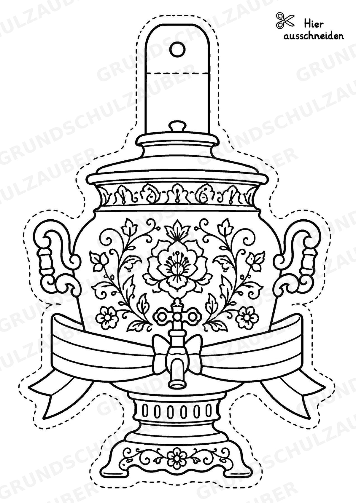 Russland – Fensterdeko – Basteln – Ausmalbild – Ausschneiden – 15 Vorlagen – Materialseite 9