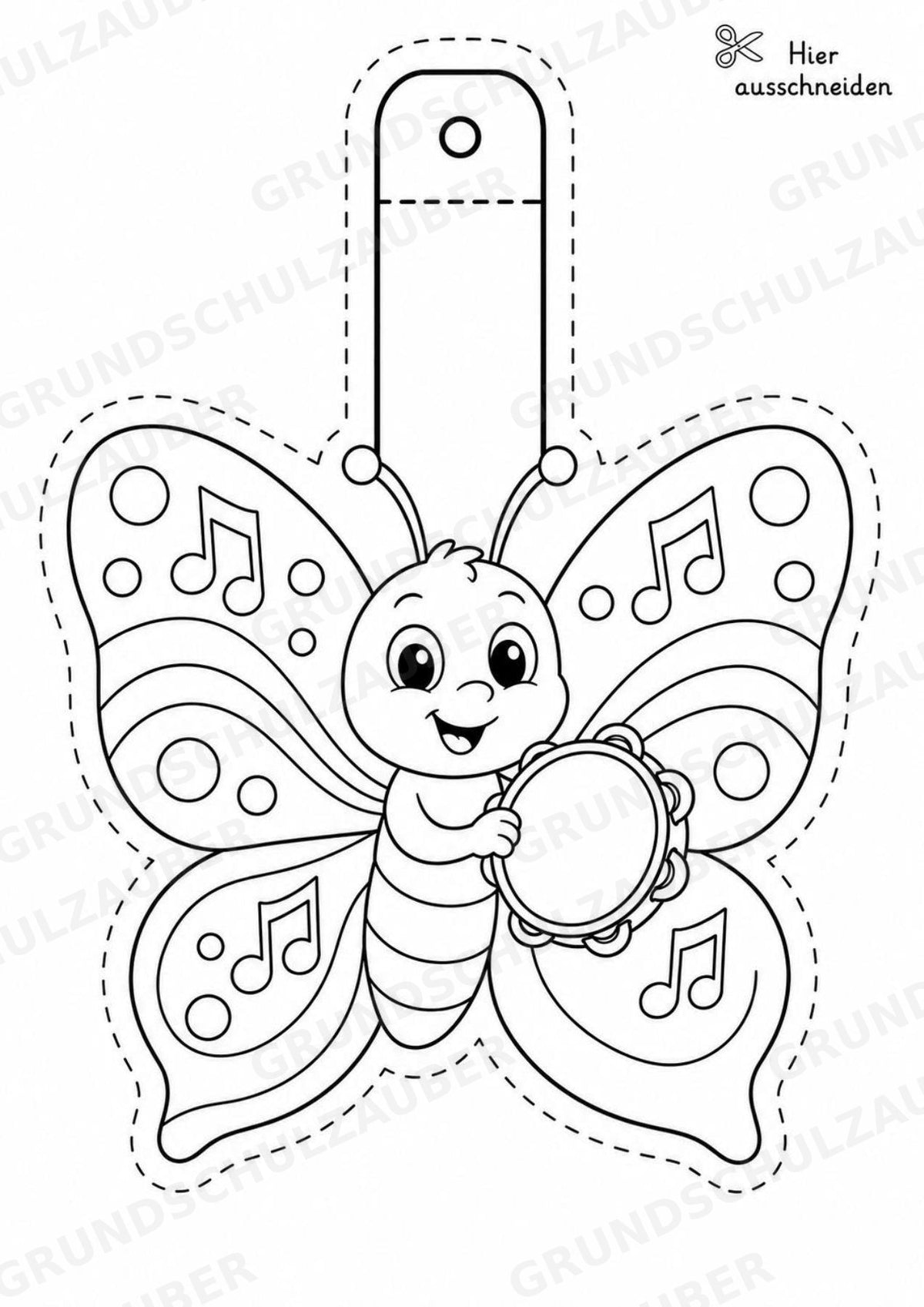 Schmetterling – Fensterdeko – Basteln – Ausmalbild – Ausschneiden – 15 Vorlagen – Materialseite 5