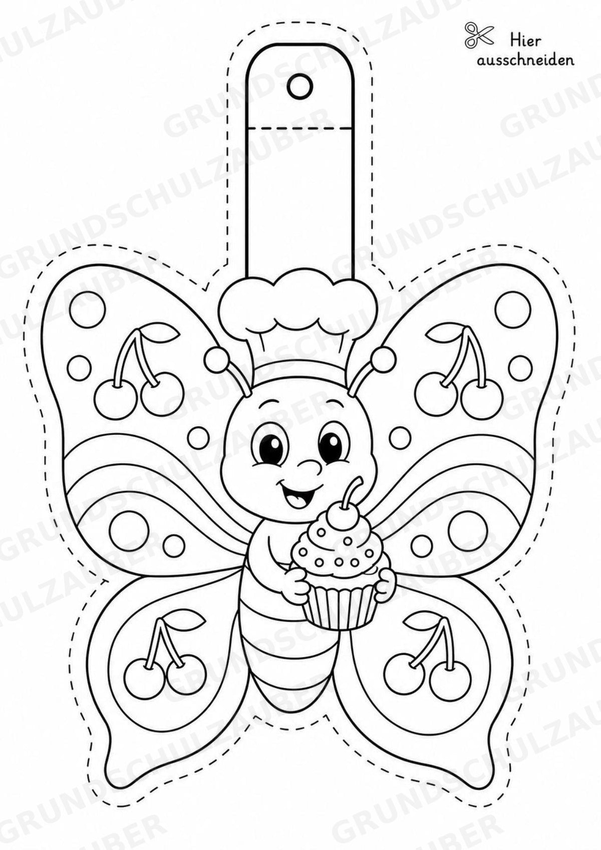 Schmetterling – Fensterdeko – Basteln – Ausmalbild – Ausschneiden – 15 Vorlagen – Materialseite 6