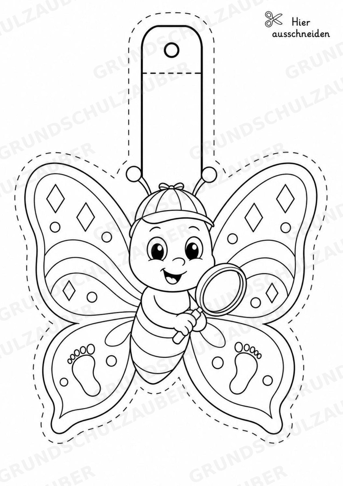 Schmetterling – Fensterdeko – Basteln – Ausmalbild – Ausschneiden – 15 Vorlagen – Materialseite 8