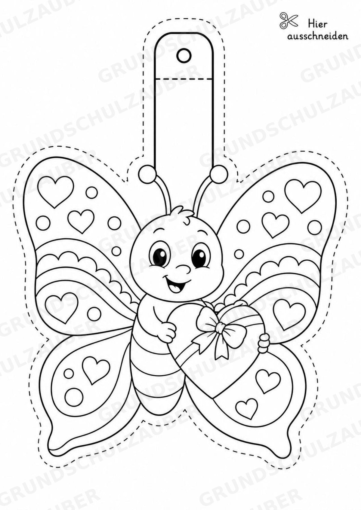 Schmetterling – Fensterdeko – Basteln – Ausmalbild – Ausschneiden – 15 Vorlagen – Materialseite 9