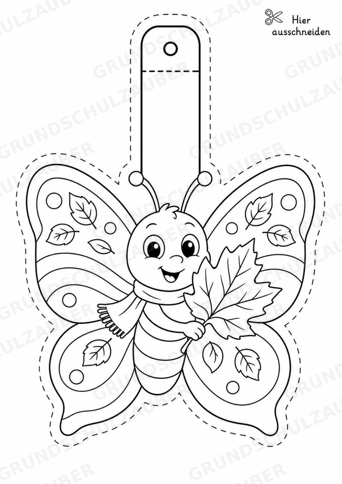 Schmetterling – Fensterdeko – Basteln – Ausmalbild – Ausschneiden – 15 Vorlagen – Materialseite 14