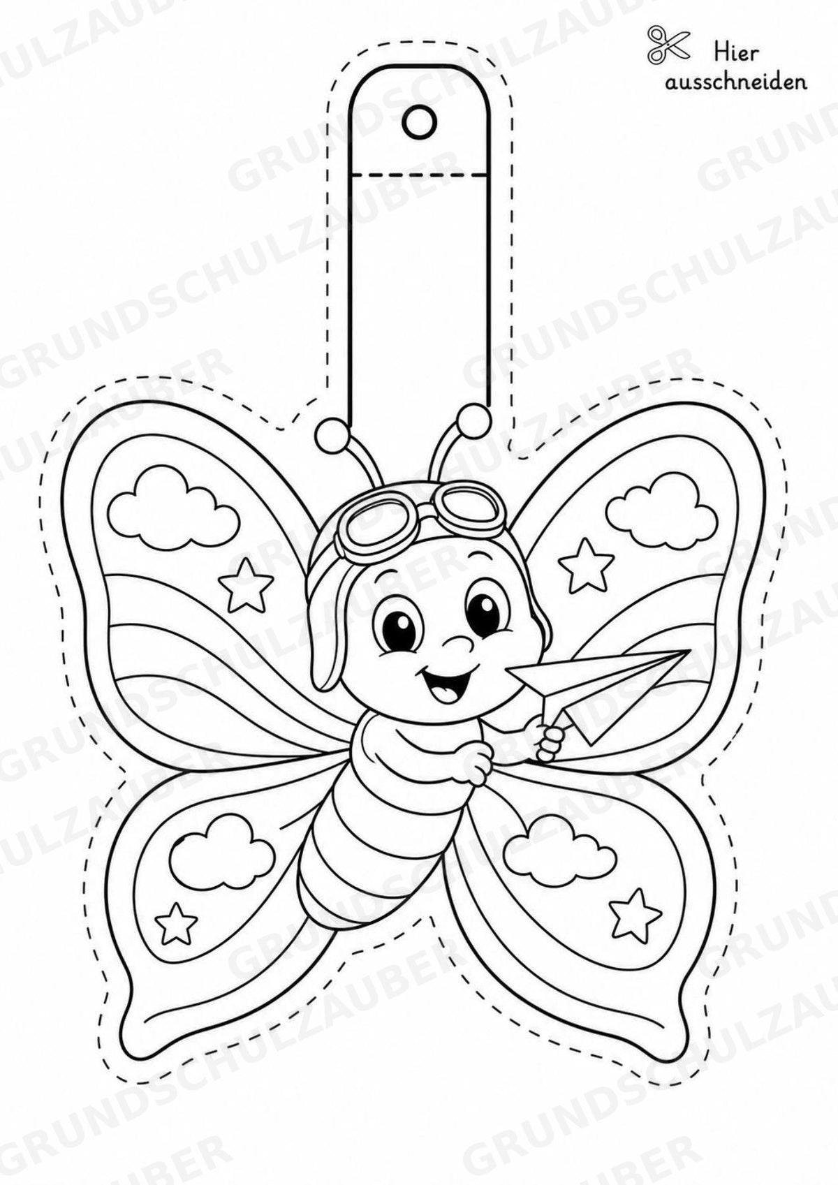 Schmetterling – Fensterdeko – Basteln – Ausmalbild – Ausschneiden – 15 Vorlagen – Materialseite 16