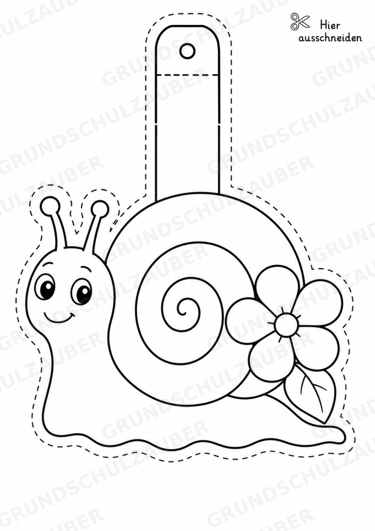 Schnecke – Fensterdeko – Basteln – Ausmalbild – Ausschneiden – 15 Vorlagen – Materialseite 4