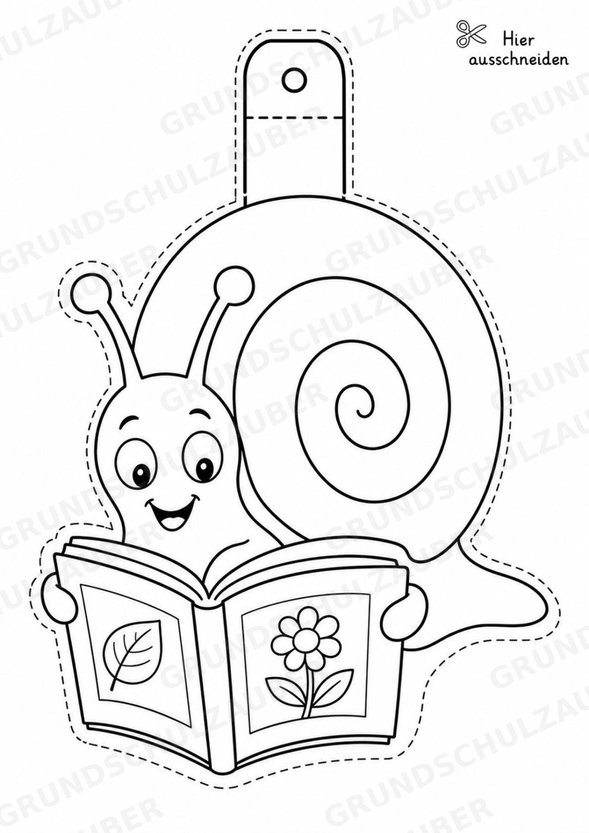 Schnecke – Fensterdeko – Basteln – Ausmalbild – Ausschneiden – 15 Vorlagen – Materialseite 5