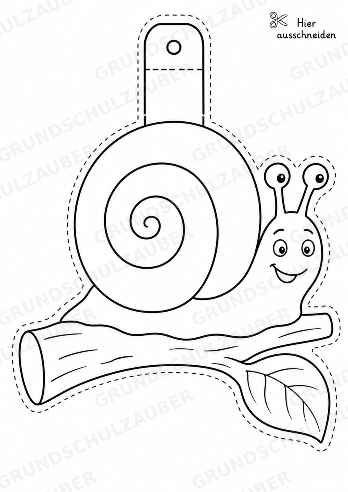 Schnecke – Fensterdeko – Basteln – Ausmalbild – Ausschneiden – 15 Vorlagen – Materialseite 7