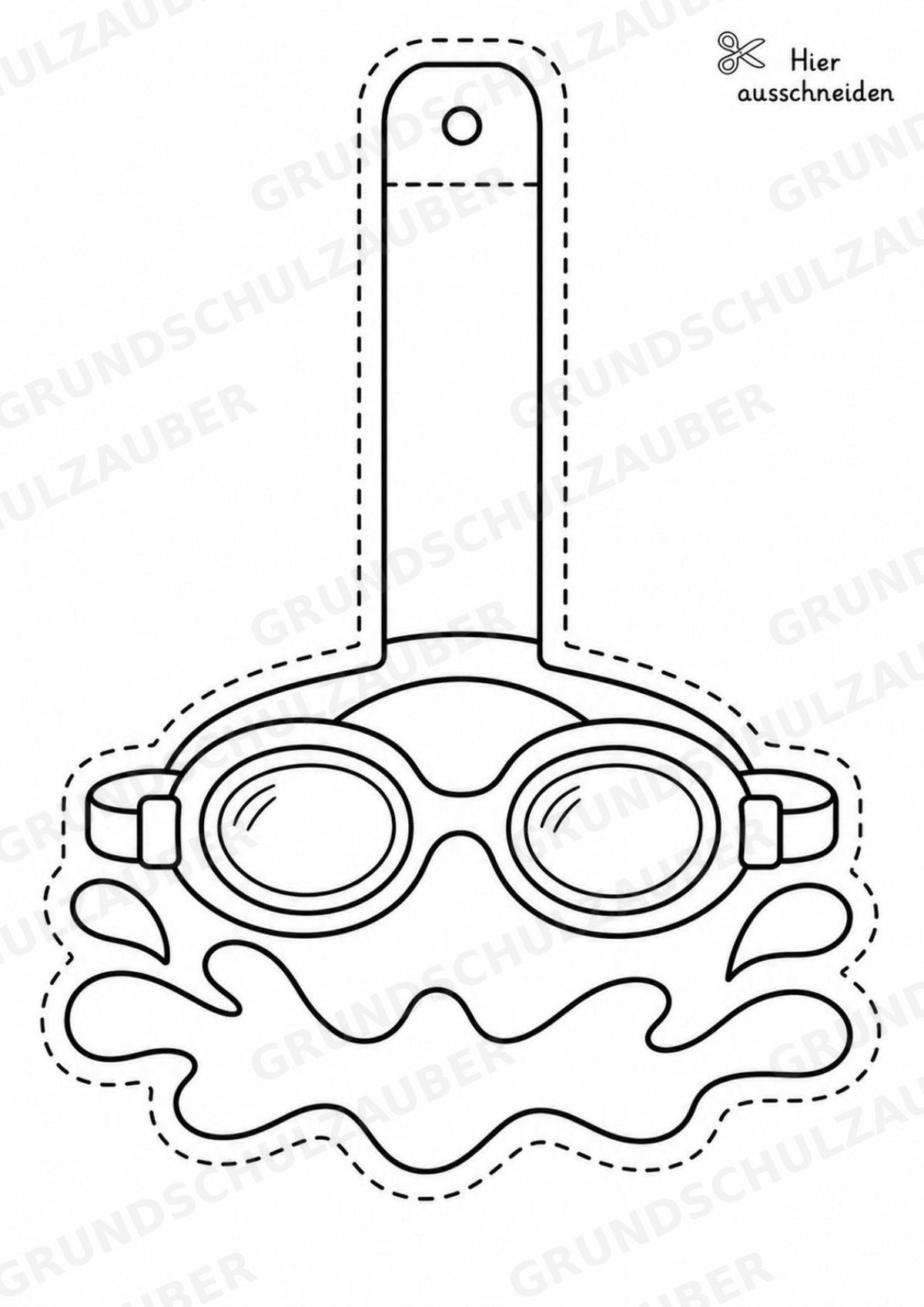Schwimmen – Fensterdeko – Basteln – Ausmalbild – Ausschneiden – 15 Vorlagen – Materialseite 2