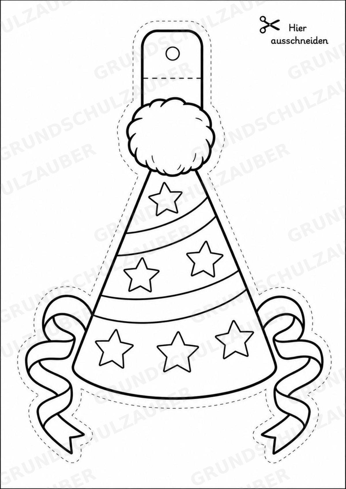 Silvester – Fensterdeko – Basteln – Ausmalbild – Ausschneiden – 15 Vorlagen – Materialseite 4