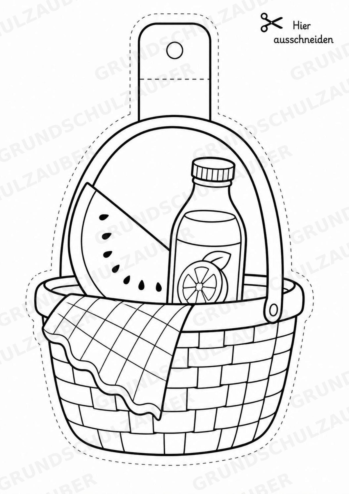 Sommer – Fensterdeko – Basteln – Ausmalbild – Ausschneiden – 15 Vorlagen – Materialseite 9