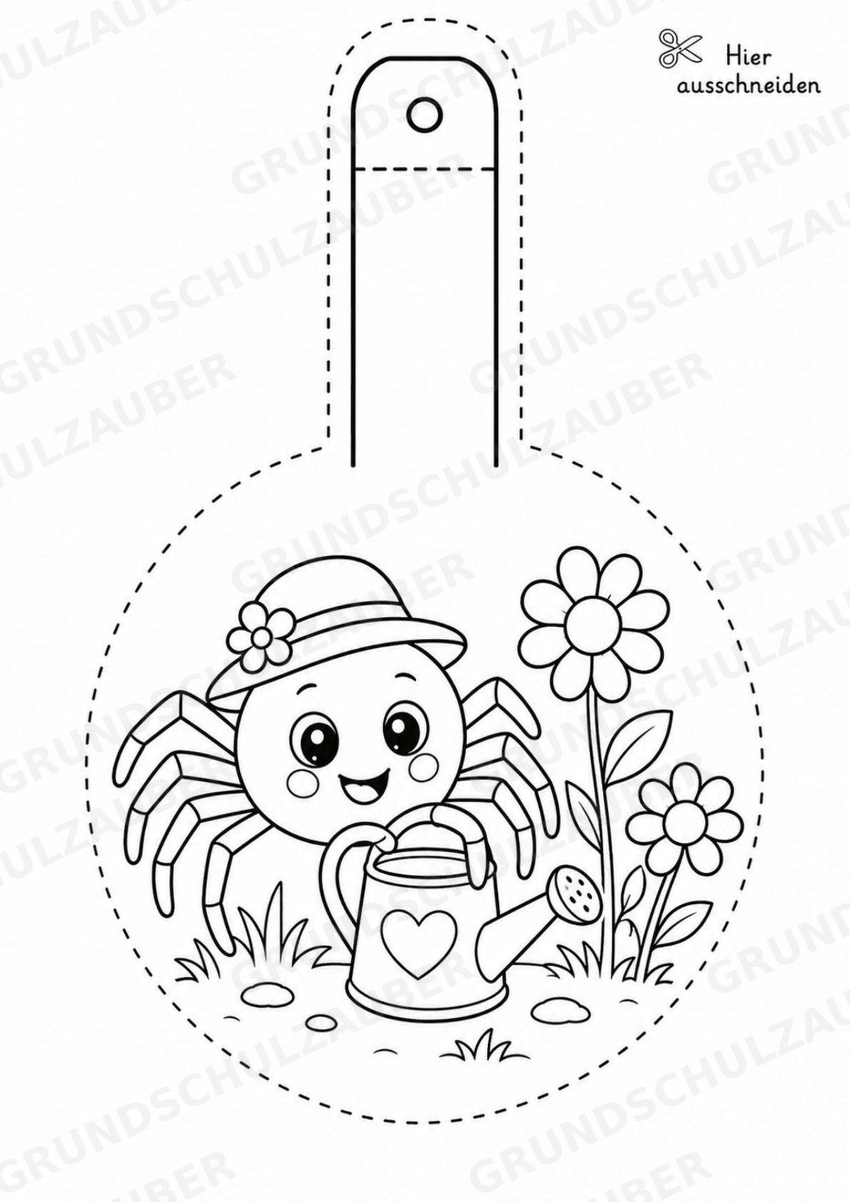 Spinnen – Fensterdeko – Basteln – Ausmalbild – Ausschneiden – 15 Vorlagen – Materialseite 3