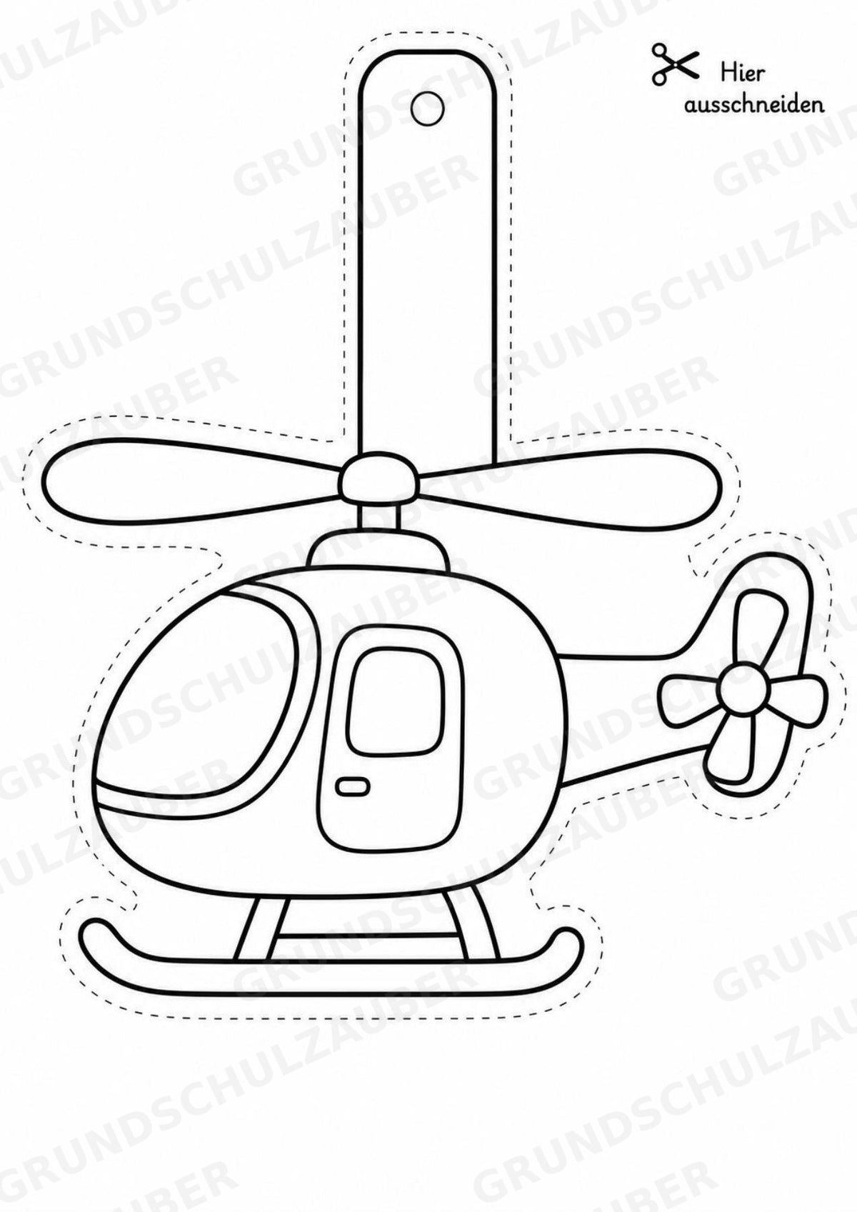 Transportmittel – Fensterdeko – Basteln – Ausmalbild – Ausschneiden – 15 Vorlagen – Materialseite 8