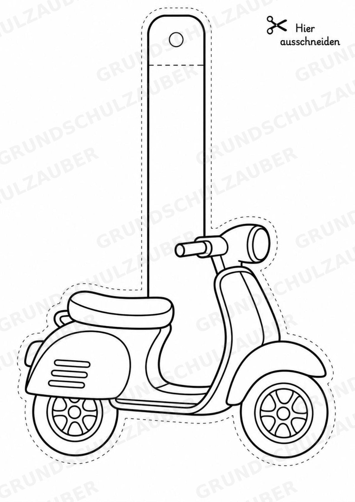 Transportmittel – Fensterdeko – Basteln – Ausmalbild – Ausschneiden – 15 Vorlagen – Materialseite 13