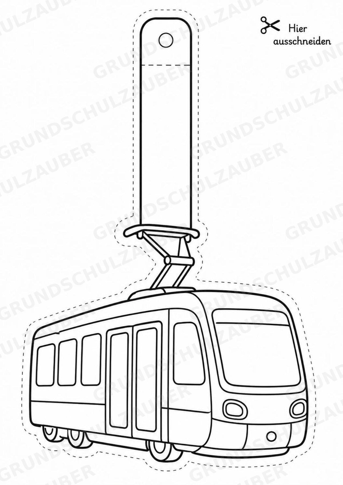 Transportmittel – Fensterdeko – Basteln – Ausmalbild – Ausschneiden – 15 Vorlagen – Materialseite 16