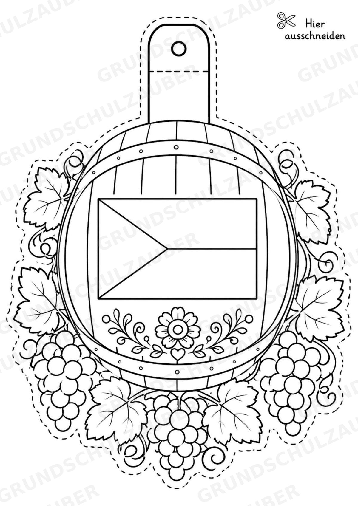 Tschechien – Fensterdeko – Basteln – Ausmalbild – Ausschneiden – 15 Vorlagen – Materialseite 15