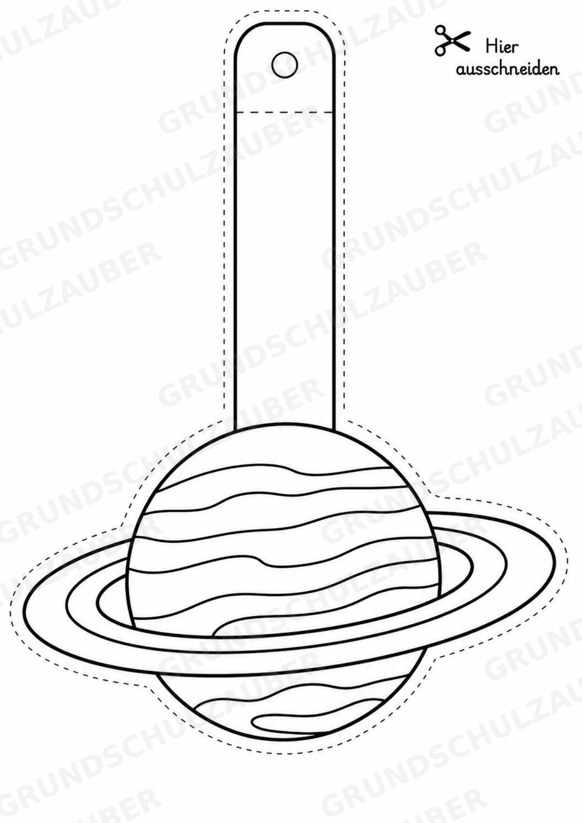 Universum – Fensterdeko – Basteln – Ausmalbild – Ausschneiden – 15 Vorlagen – Materialseite 4