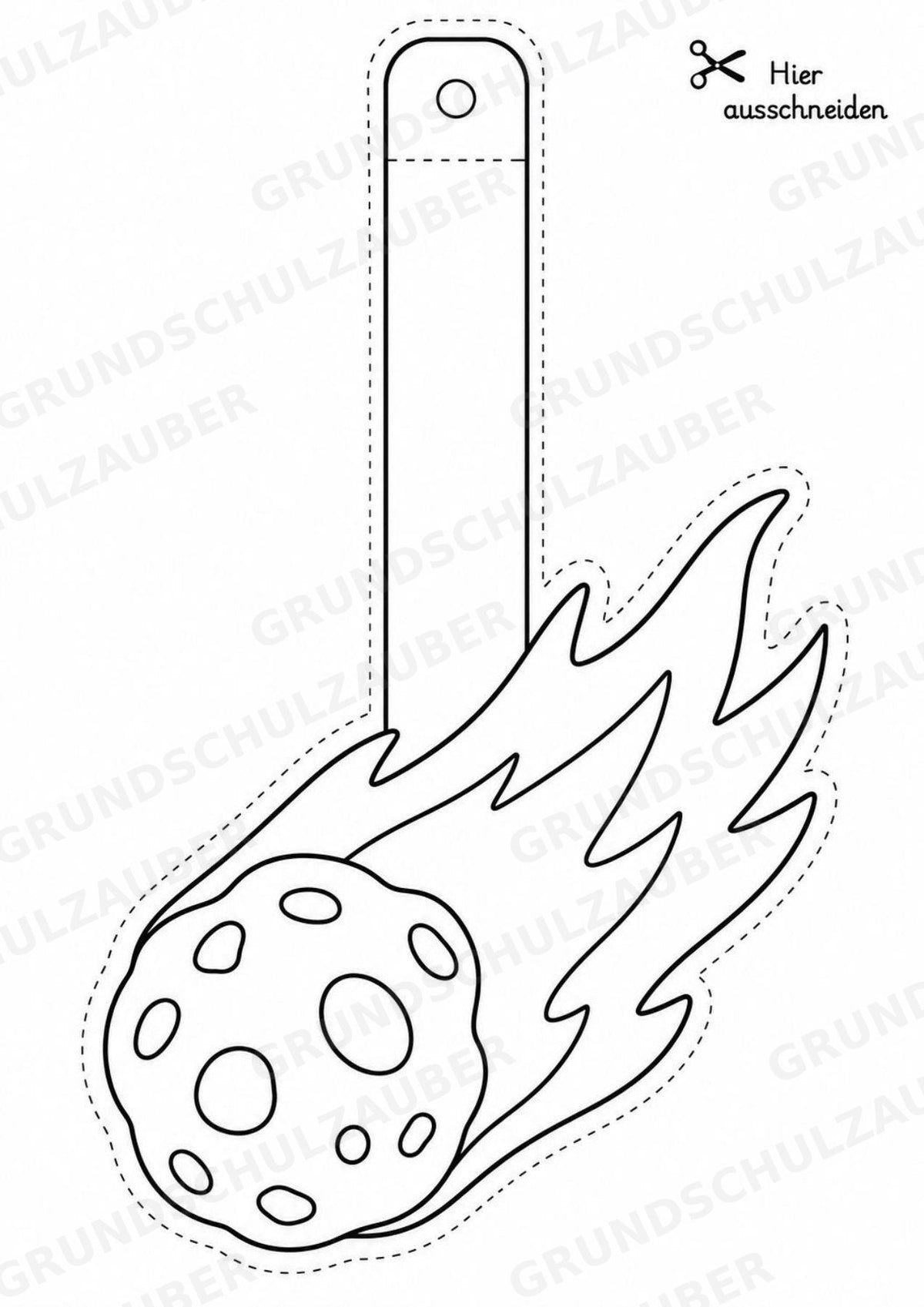 Universum – Fensterdeko – Basteln – Ausmalbild – Ausschneiden – 15 Vorlagen – Materialseite 12