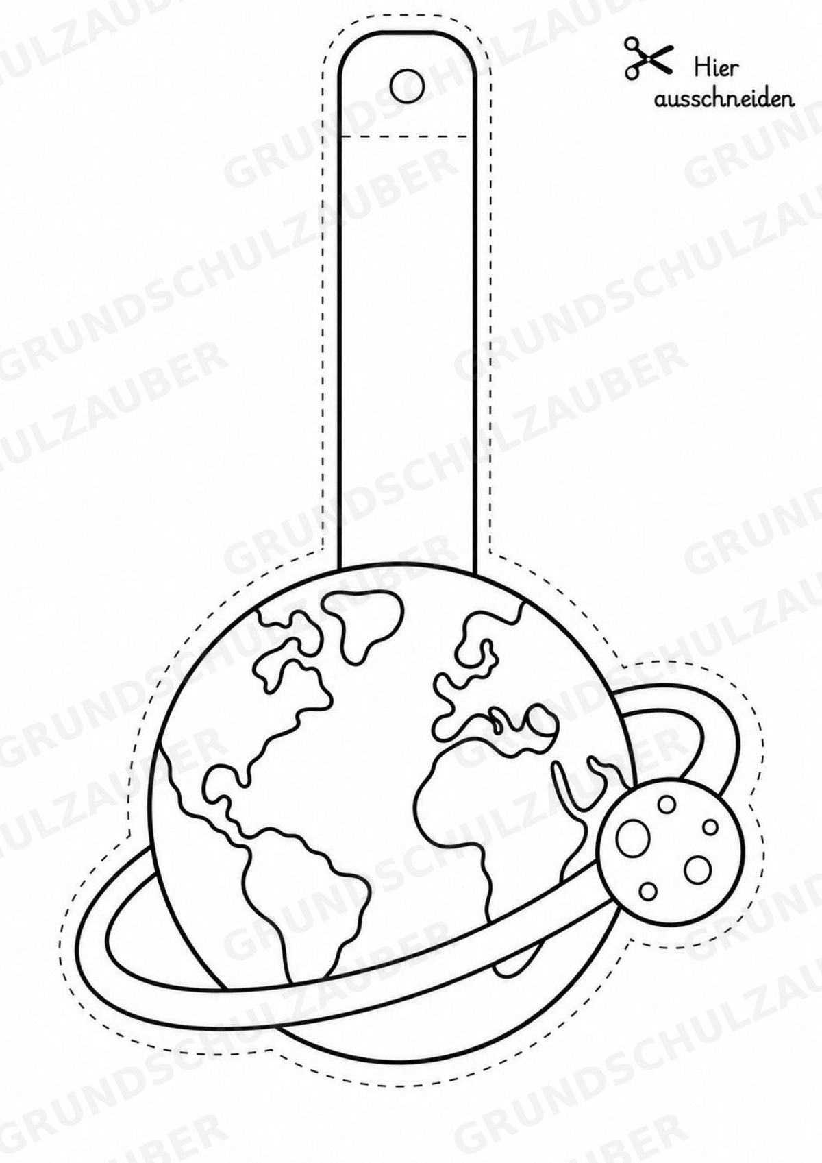 Universum – Fensterdeko – Basteln – Ausmalbild – Ausschneiden – 15 Vorlagen – Materialseite 15