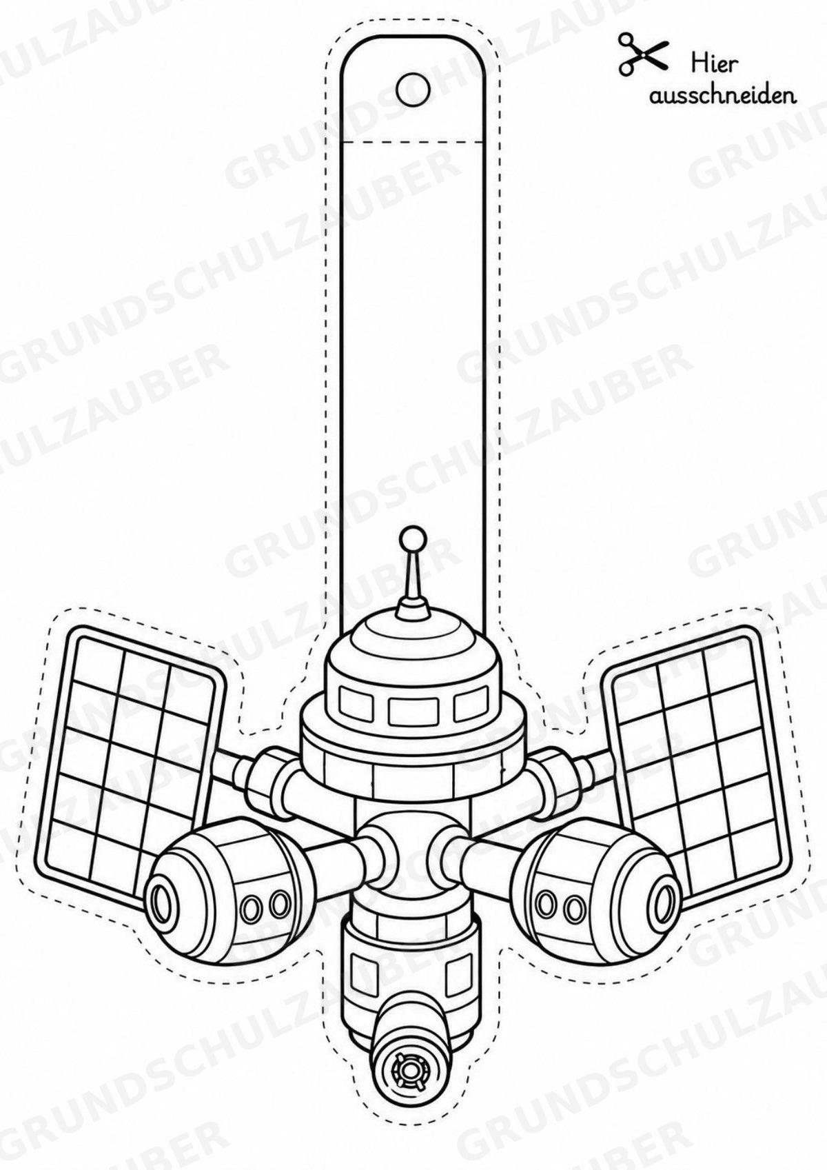 Universum – Fensterdeko – Basteln – Ausmalbild – Ausschneiden – 15 Vorlagen – Materialseite 16