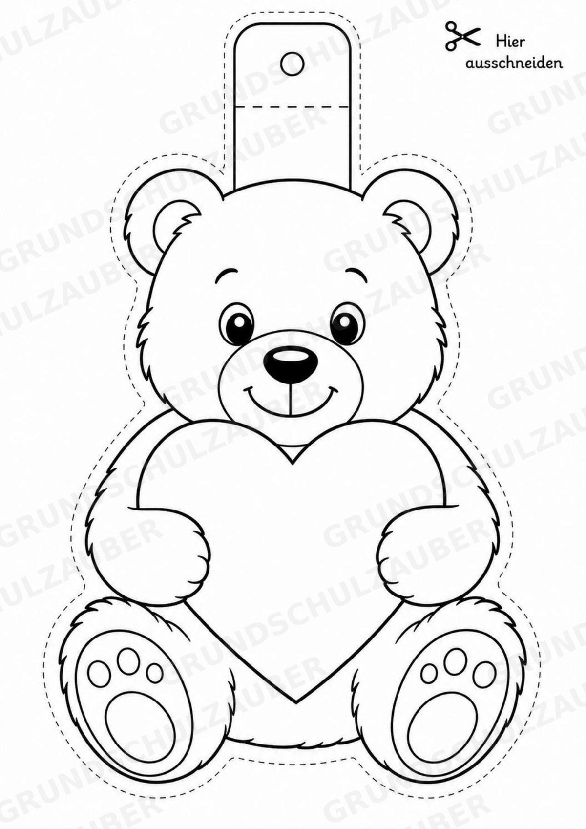 Valentinstag – Fensterdeko – Basteln – Ausmalbild – Ausschneiden – 15 Vorlagen – Materialseite 4