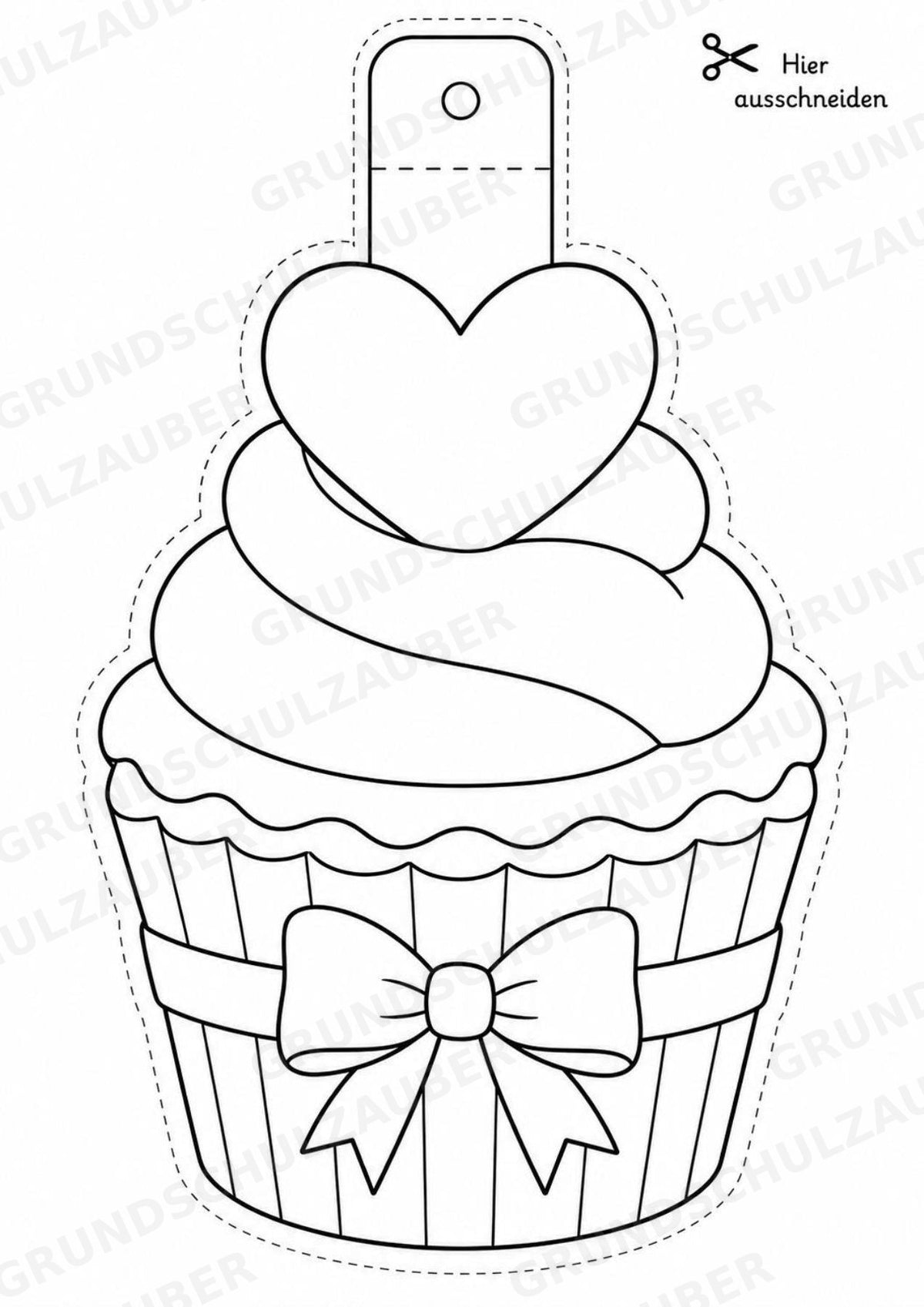 Valentinstag – Fensterdeko – Basteln – Ausmalbild – Ausschneiden – 15 Vorlagen – Materialseite 7