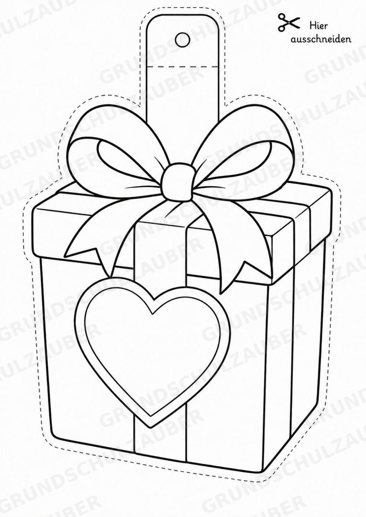 Valentinstag – Fensterdeko – Basteln – Ausmalbild – Ausschneiden – 15 Vorlagen – Materialseite 8
