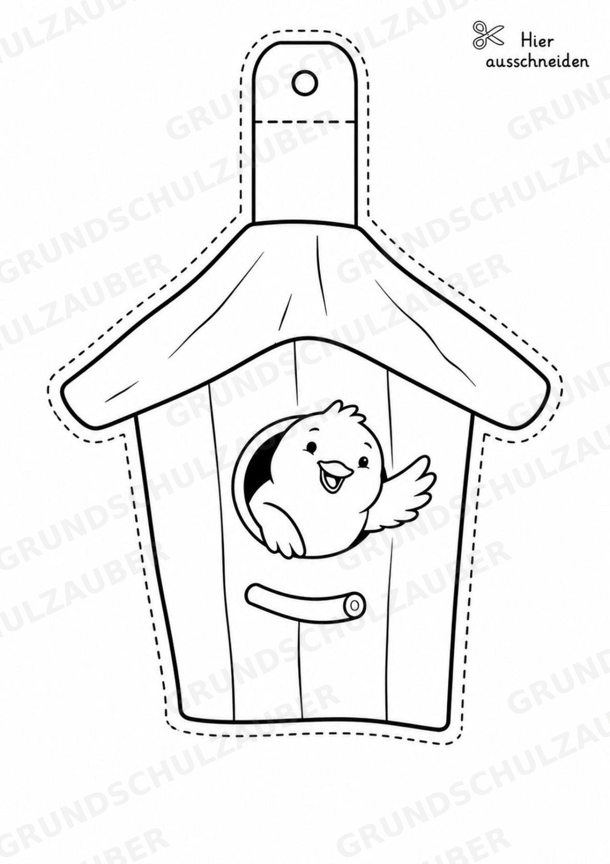Vogel – Fensterdeko – Basteln – Ausmalbild – Ausschneiden – 15 Vorlagen – Materialseite 15