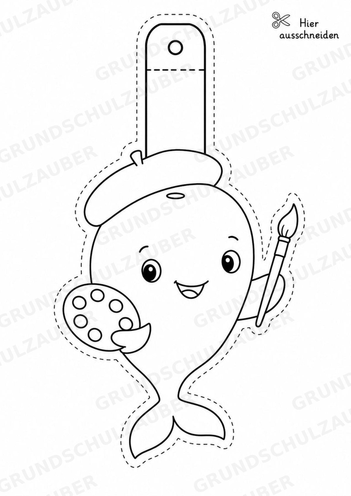 Wal – Fensterdeko – Basteln – Ausmalbild – Ausschneiden – 15 Vorlagen – Materialseite 6