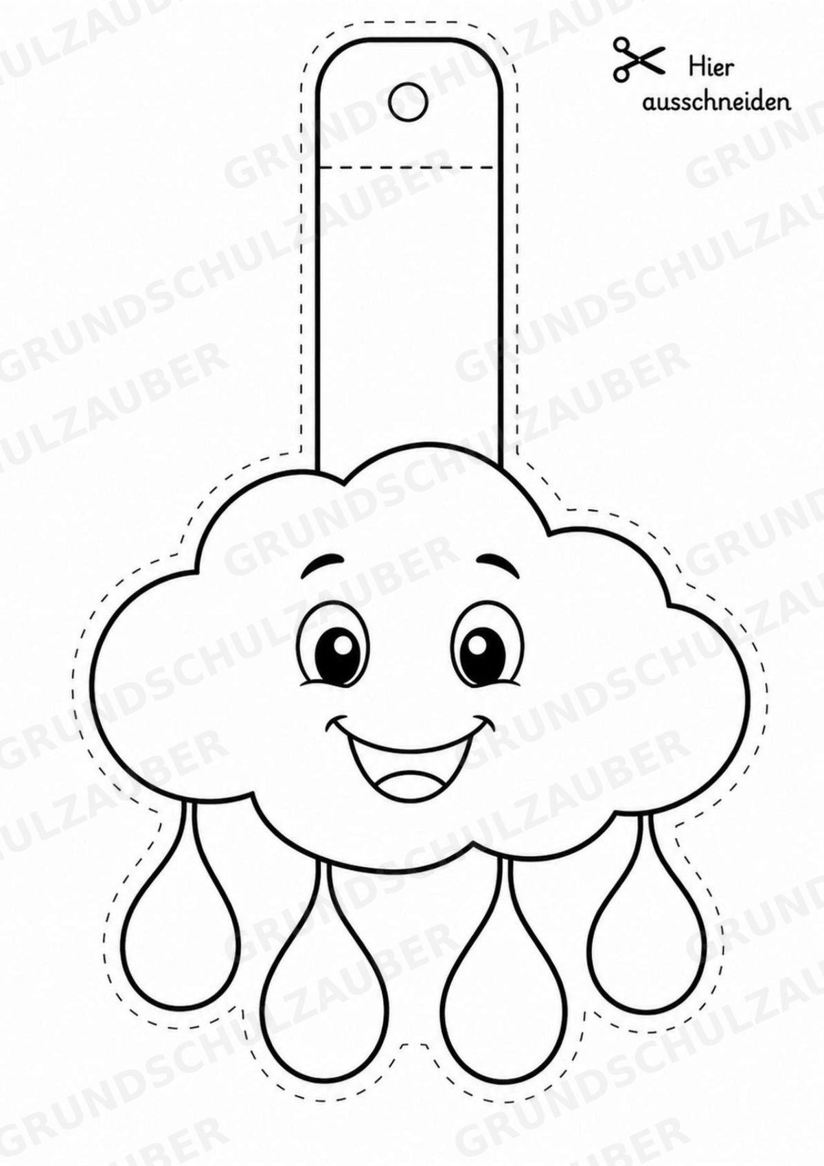 Wetter – Fensterdeko – Basteln – Ausmalbild – Ausschneiden – 15 Vorlagen – Materialseite 3
