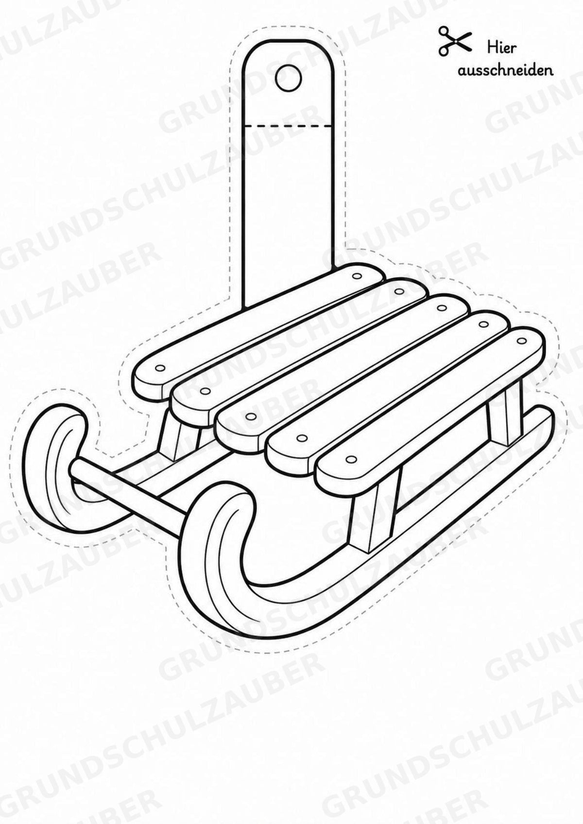 Winter – Fensterdeko – Basteln – Ausmalbild – Ausschneiden – 15 Vorlagen – Materialseite 6