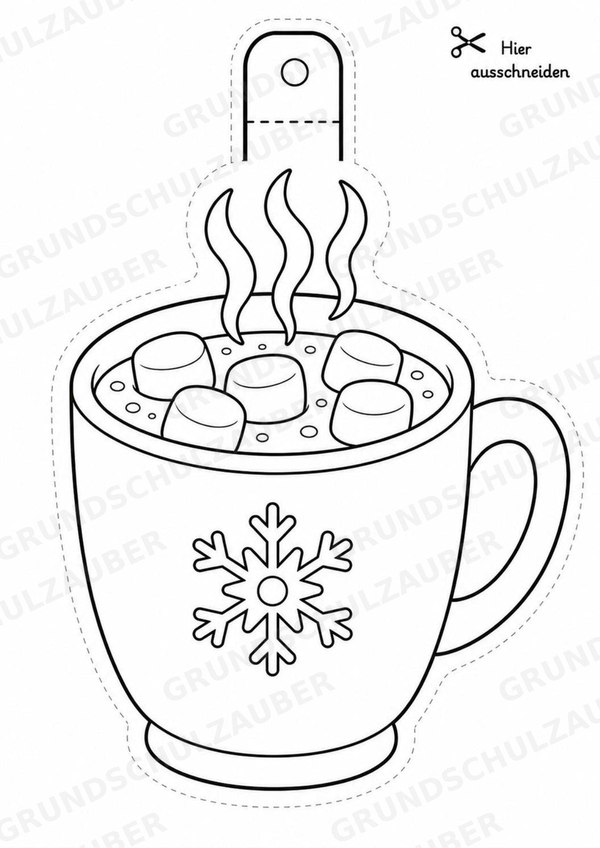 Winter – Fensterdeko – Basteln – Ausmalbild – Ausschneiden – 15 Vorlagen – Materialseite 9