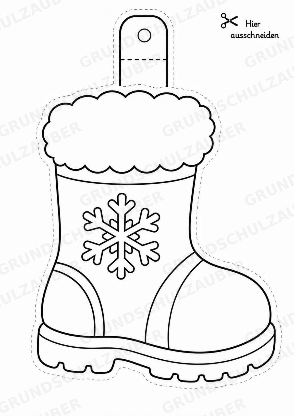 Winter – Fensterdeko – Basteln – Ausmalbild – Ausschneiden – 15 Vorlagen – Materialseite 10