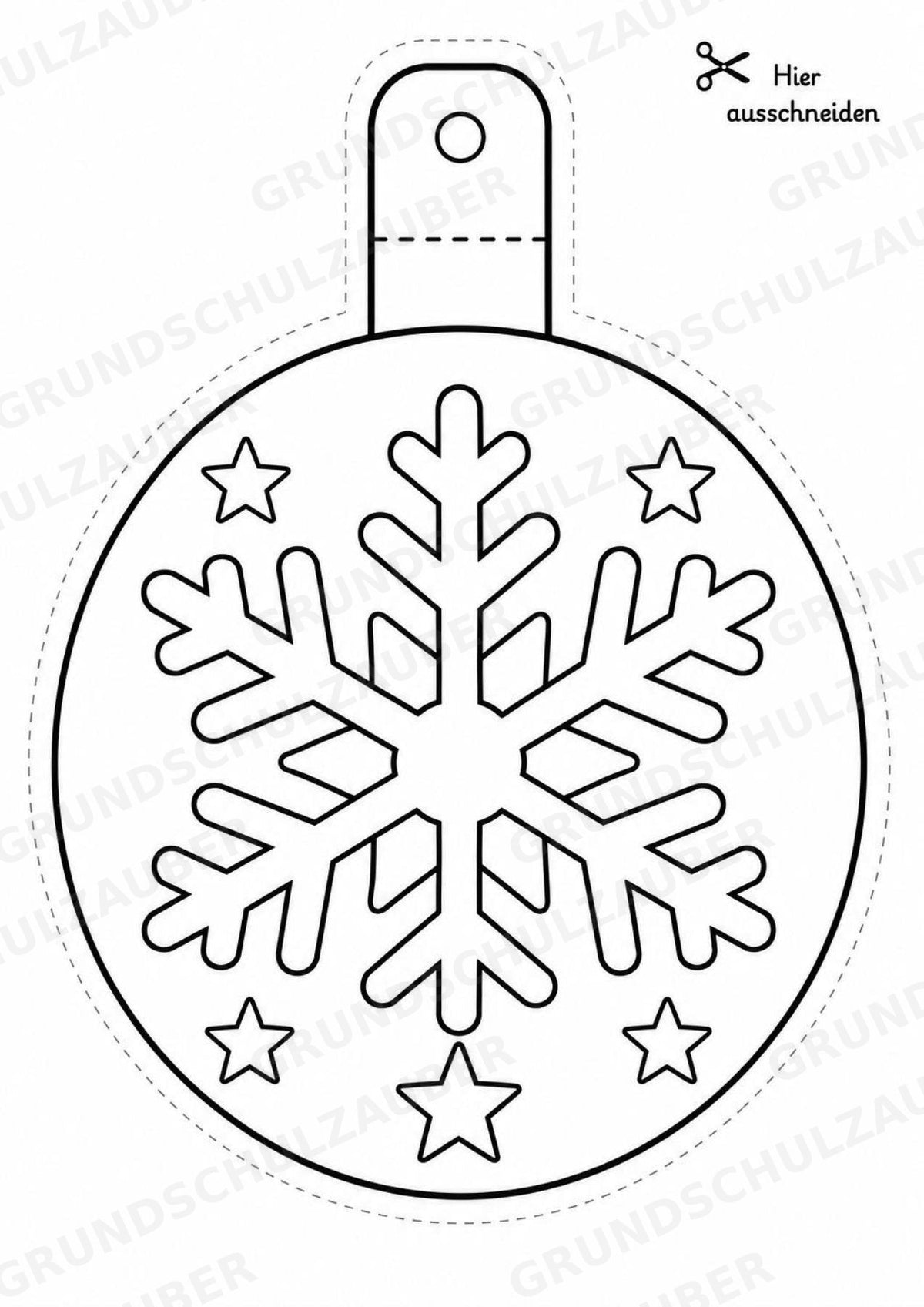Winter – Fensterdeko – Basteln – Ausmalbild – Ausschneiden – 15 Vorlagen – Materialseite 16