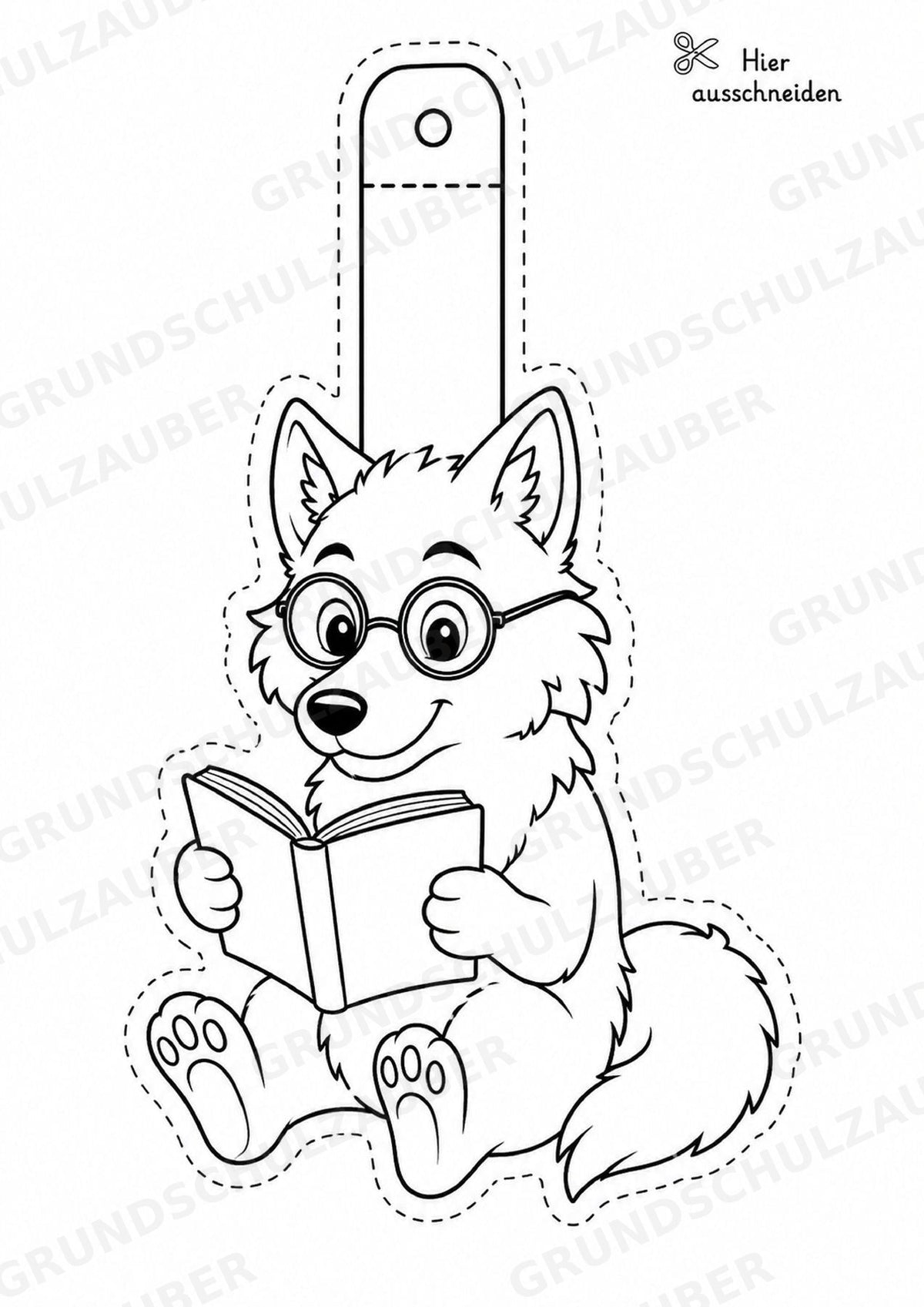 Wolf – Fensterdeko – Basteln – Ausmalbild – Ausschneiden – 15 Vorlagen – Materialseite 7