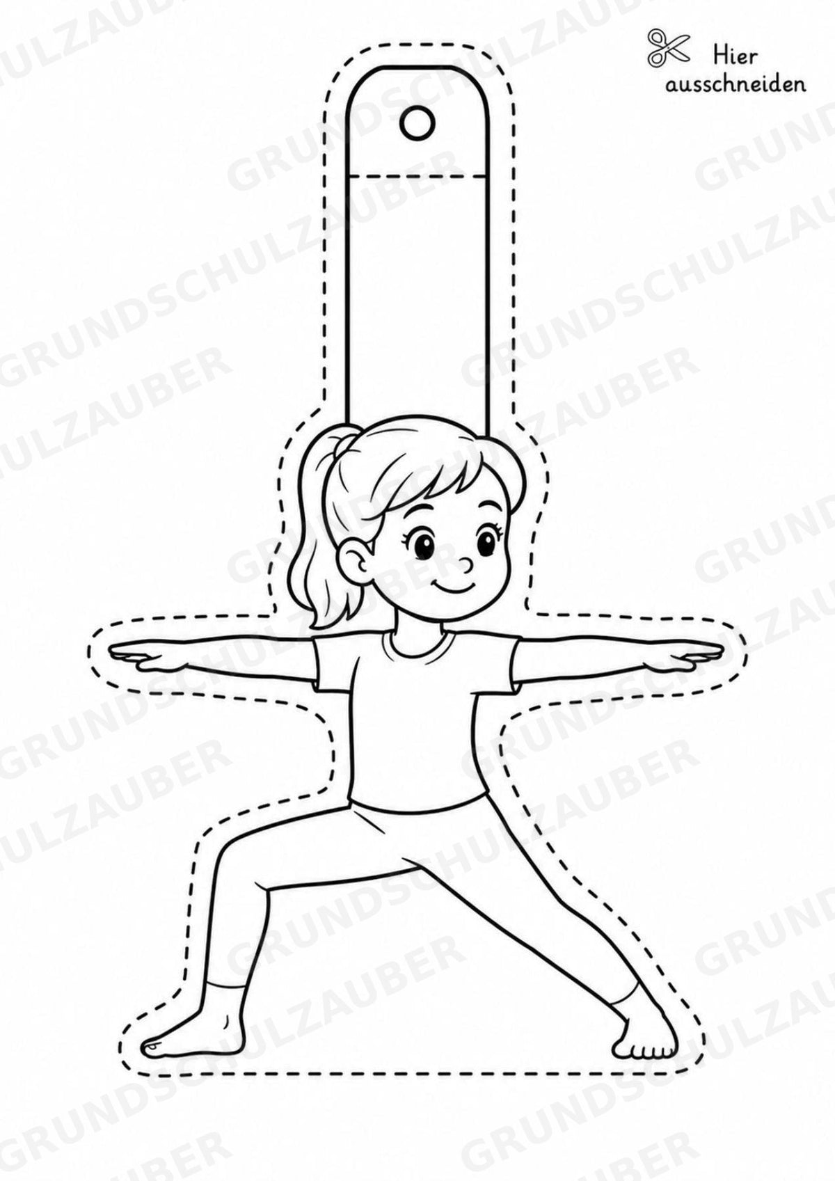 Yoga – Fensterdeko – Basteln – Ausmalbild – Ausschneiden – 15 Vorlagen – Materialseite 10