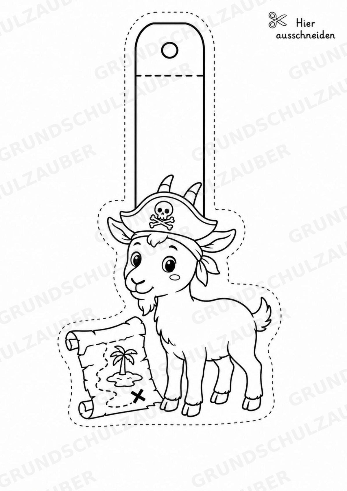 Ziege – Fensterdeko – Basteln – Ausmalbild – Ausschneiden – 15 Vorlagen – Materialseite 10
