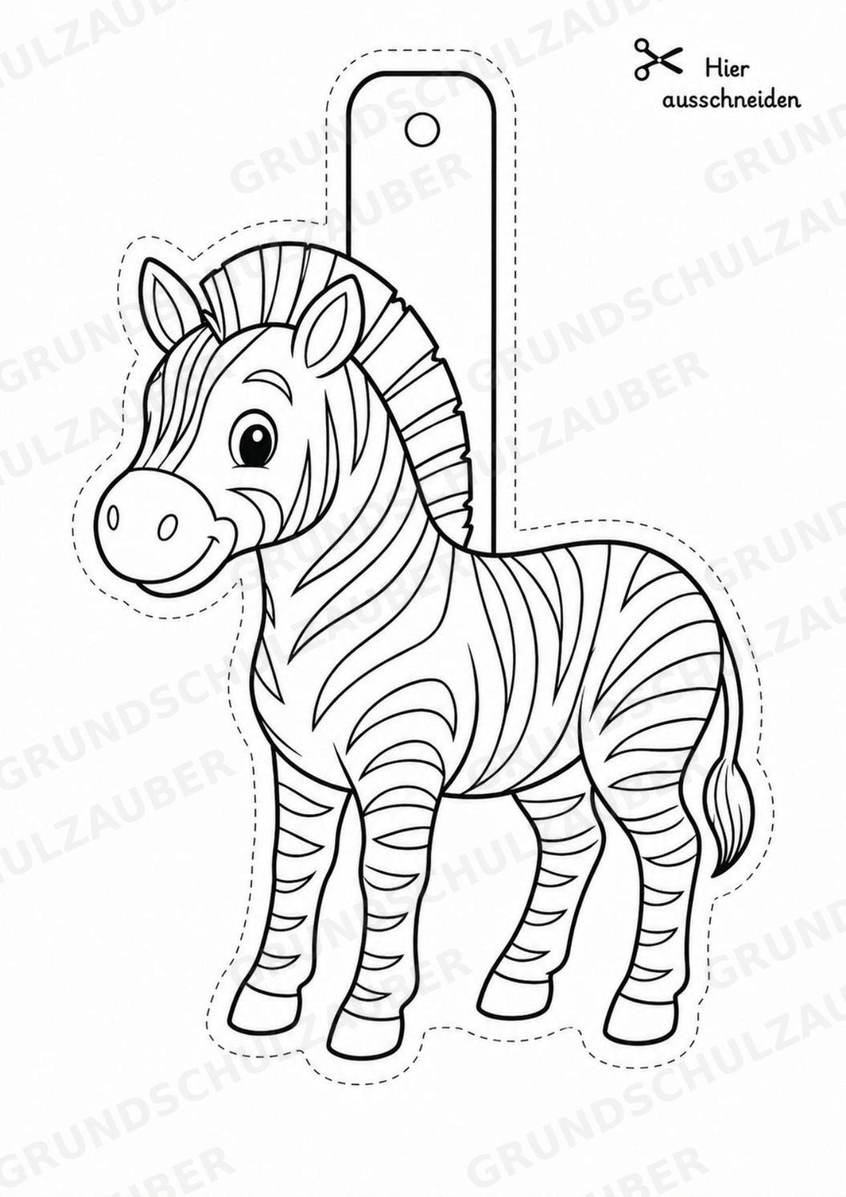 Zootiere – Fensterdeko – Basteln – Ausmalbild – Ausschneiden – 15 Vorlagen – Materialseite 5