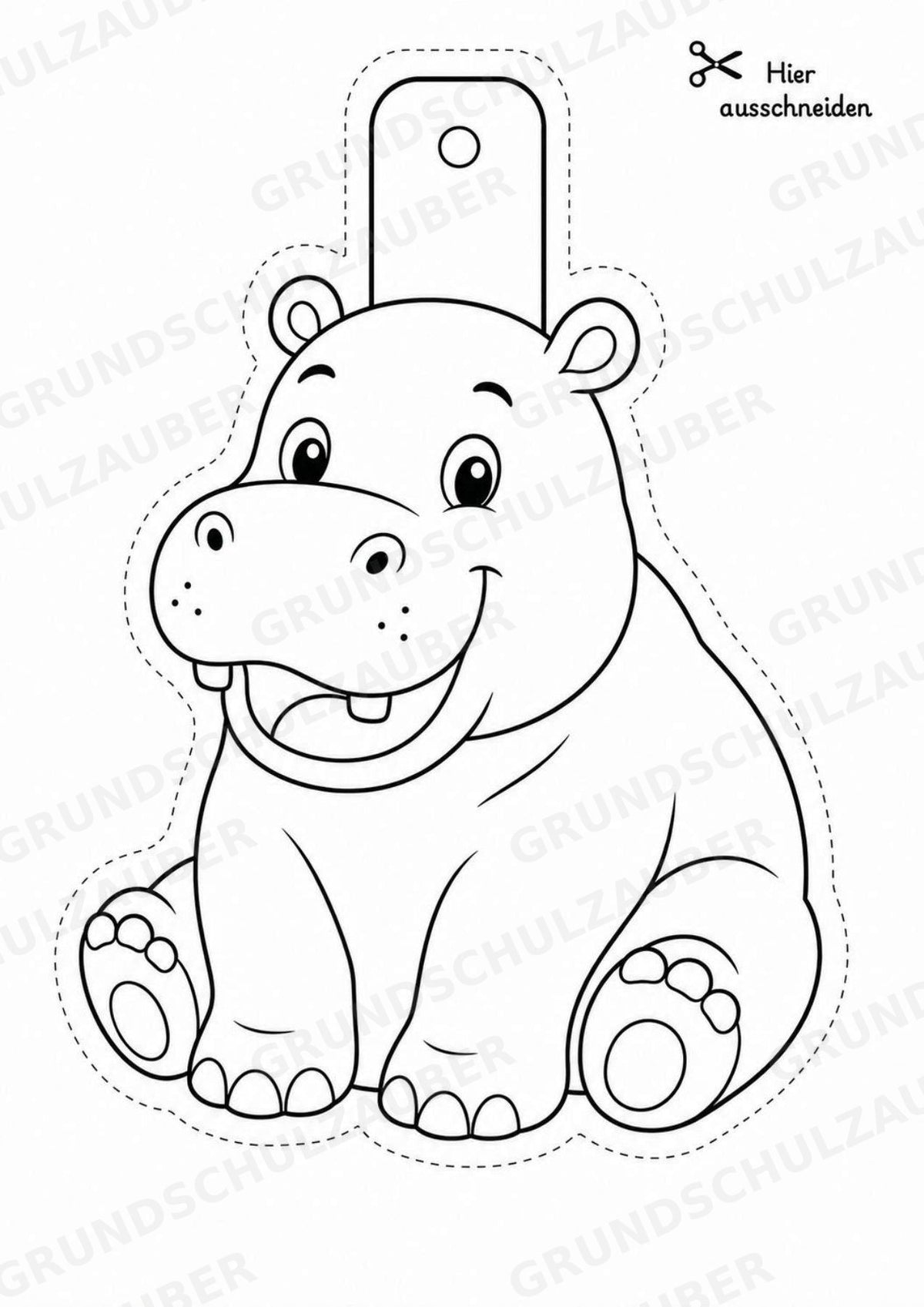 Zootiere – Fensterdeko – Basteln – Ausmalbild – Ausschneiden – 15 Vorlagen – Materialseite 11
