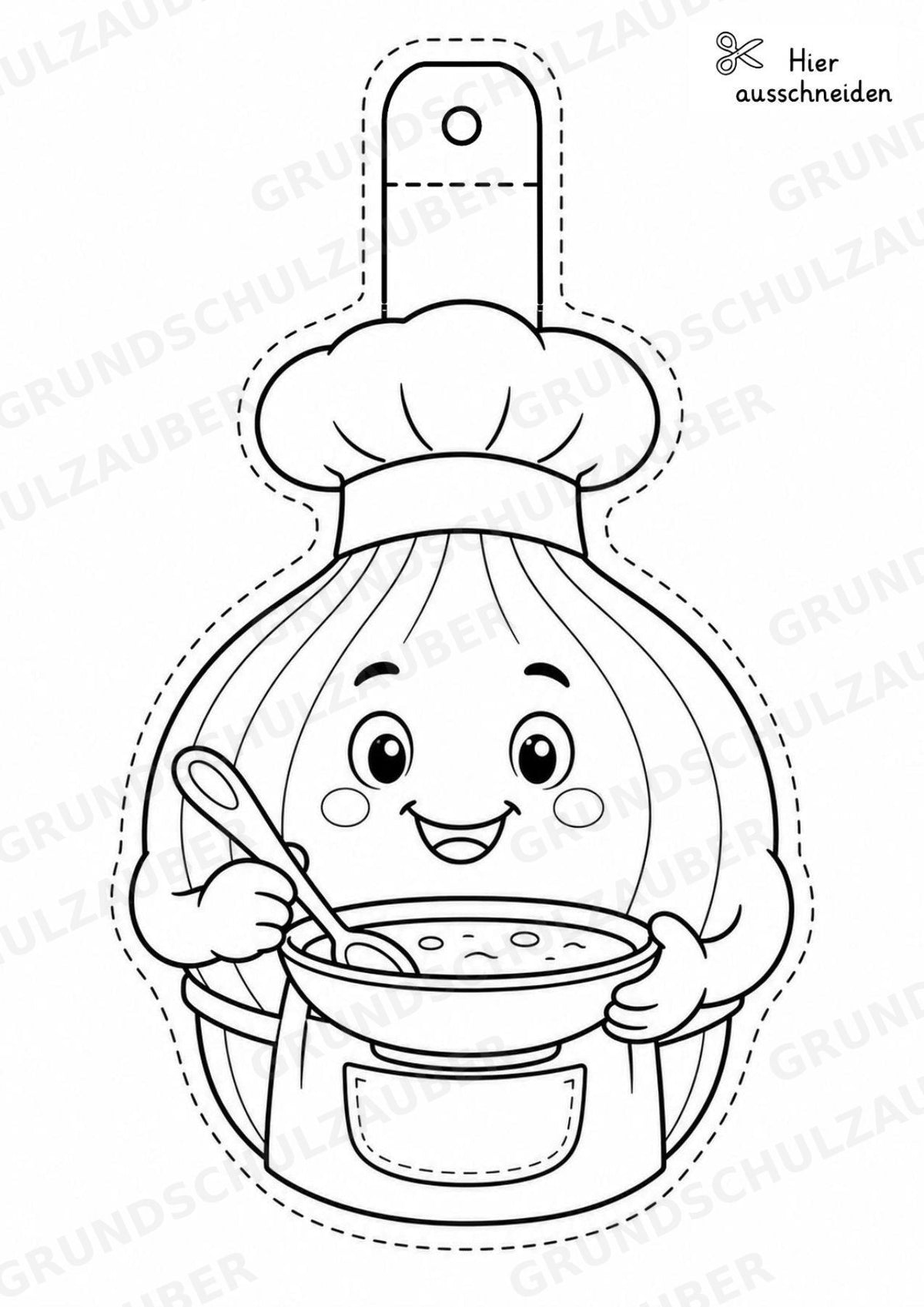 Zwiebel – Fensterdeko – Basteln – Ausmalbild – Ausschneiden – 15 Vorlagen – Materialseite 5