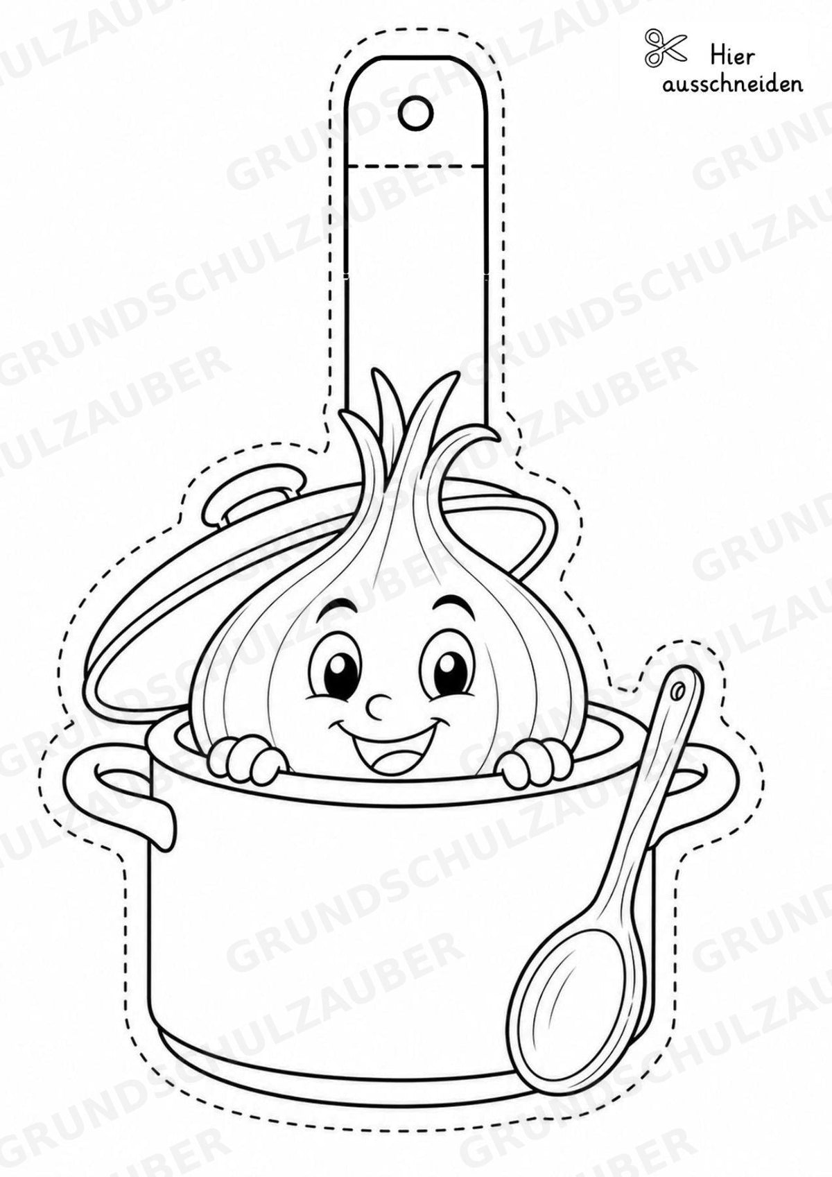 Zwiebel – Fensterdeko – Basteln – Ausmalbild – Ausschneiden – 15 Vorlagen – Materialseite 13
