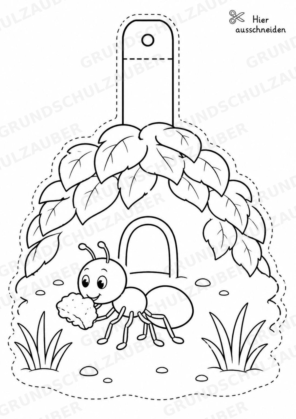 Ameisen – Fensterdeko – Basteln – Ausmalbild – Ausschneiden – 15 Vorlagen – Materialseite 3